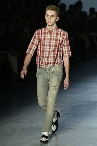 image of Runway Ss2006 Dior Checker Button Up Shirt in Rwd Checker, Men's (Size Small)