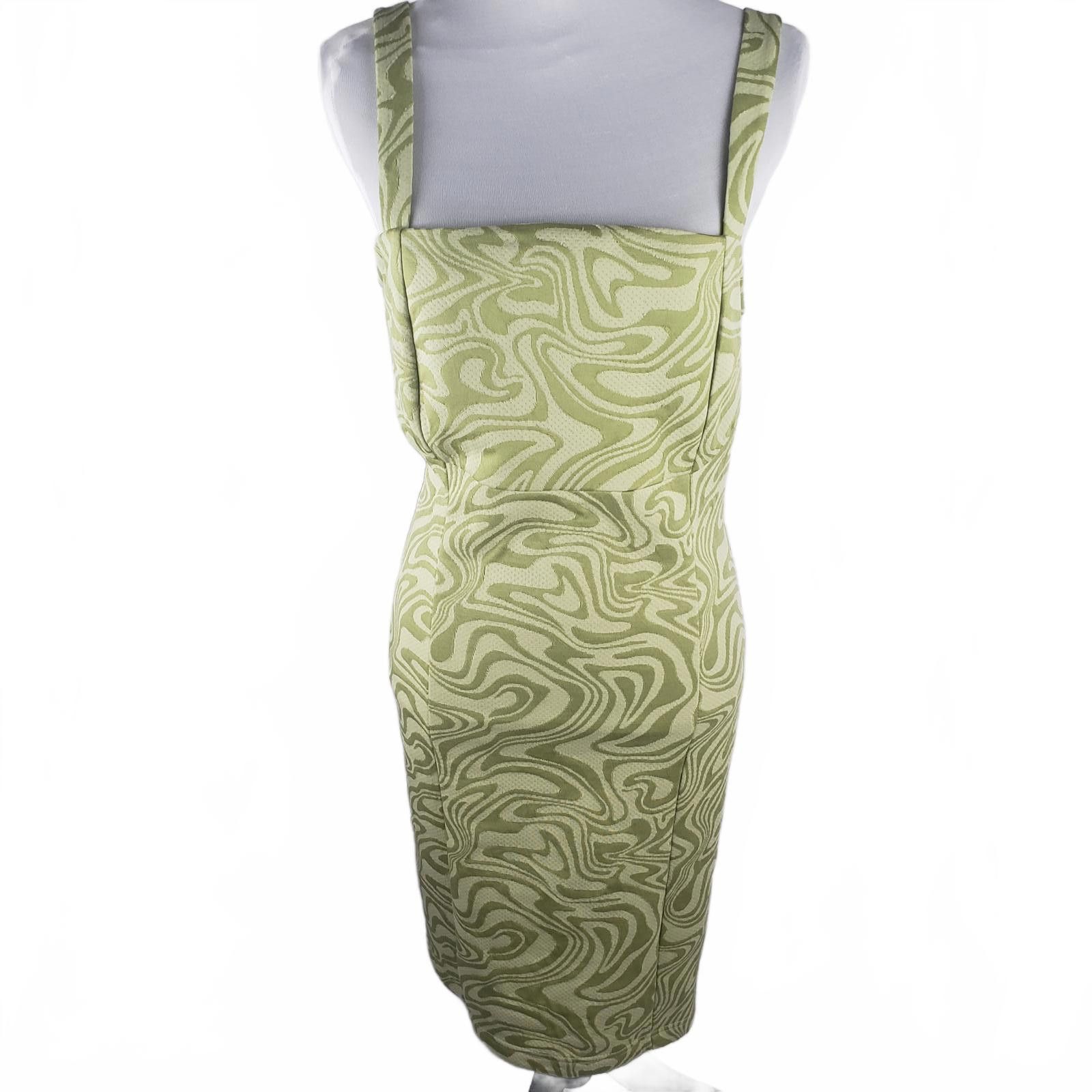 Forever 21 Forever 21 green marble retro Chic Green Swirl Pattern Dress Size XL / US 12-14 / IT 48-50 - 1 Thumbnail
