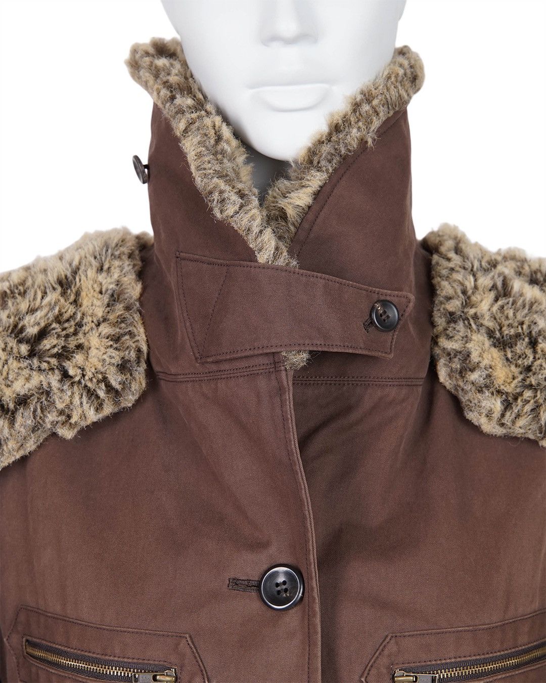 Issey Miyake Issey Miyake F/W1997 Fur Attached Jacket Size L / US 10 / IT 46 - 3 Thumbnail