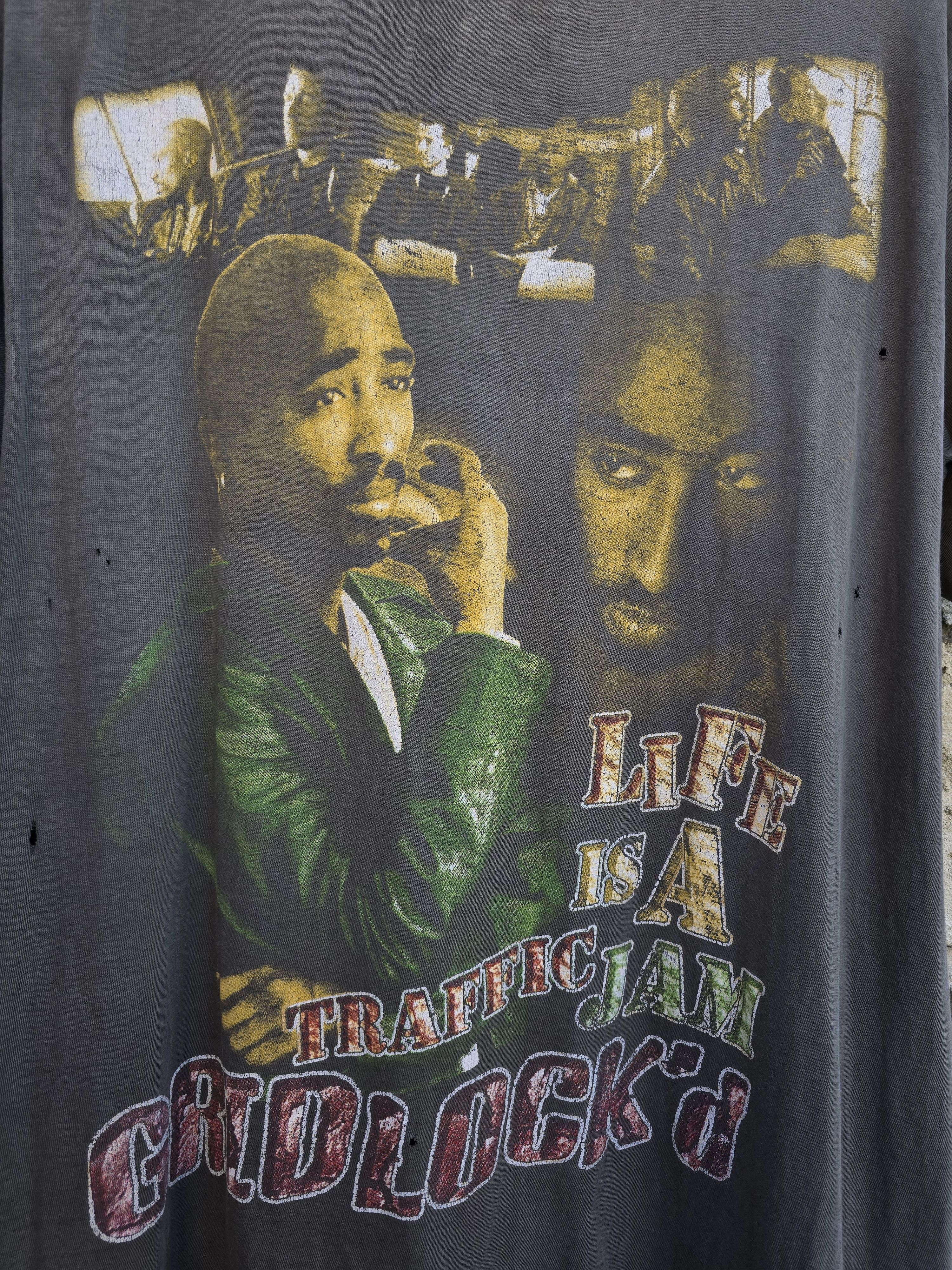 Vintage Vintage 1997 Tupac Shakur "Gridlock'd" Movie Promo Tee Size US XL / EU 56 / 4 - 3 Thumbnail