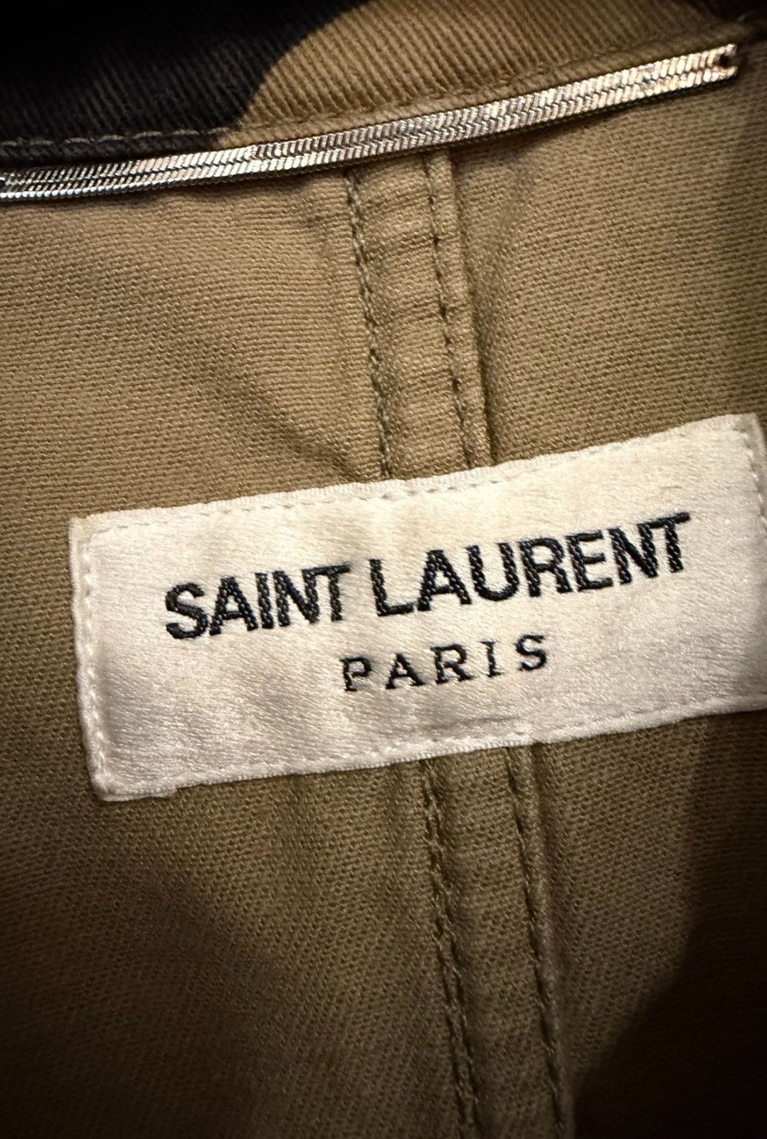 Saint Laurent Paris Saint Laurent Paris 15SS Gold Thread Camo Fringe Jacket Size US L / EU 52-54 / 3 - 4 Thumbnail