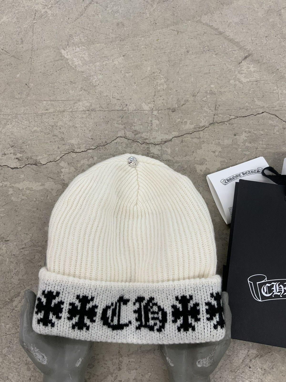 Chrome Hearts CHROME HEARTS ASPEN CASHMERE KNIT BEANIE Size ONE SIZE - 1 Thumbnail