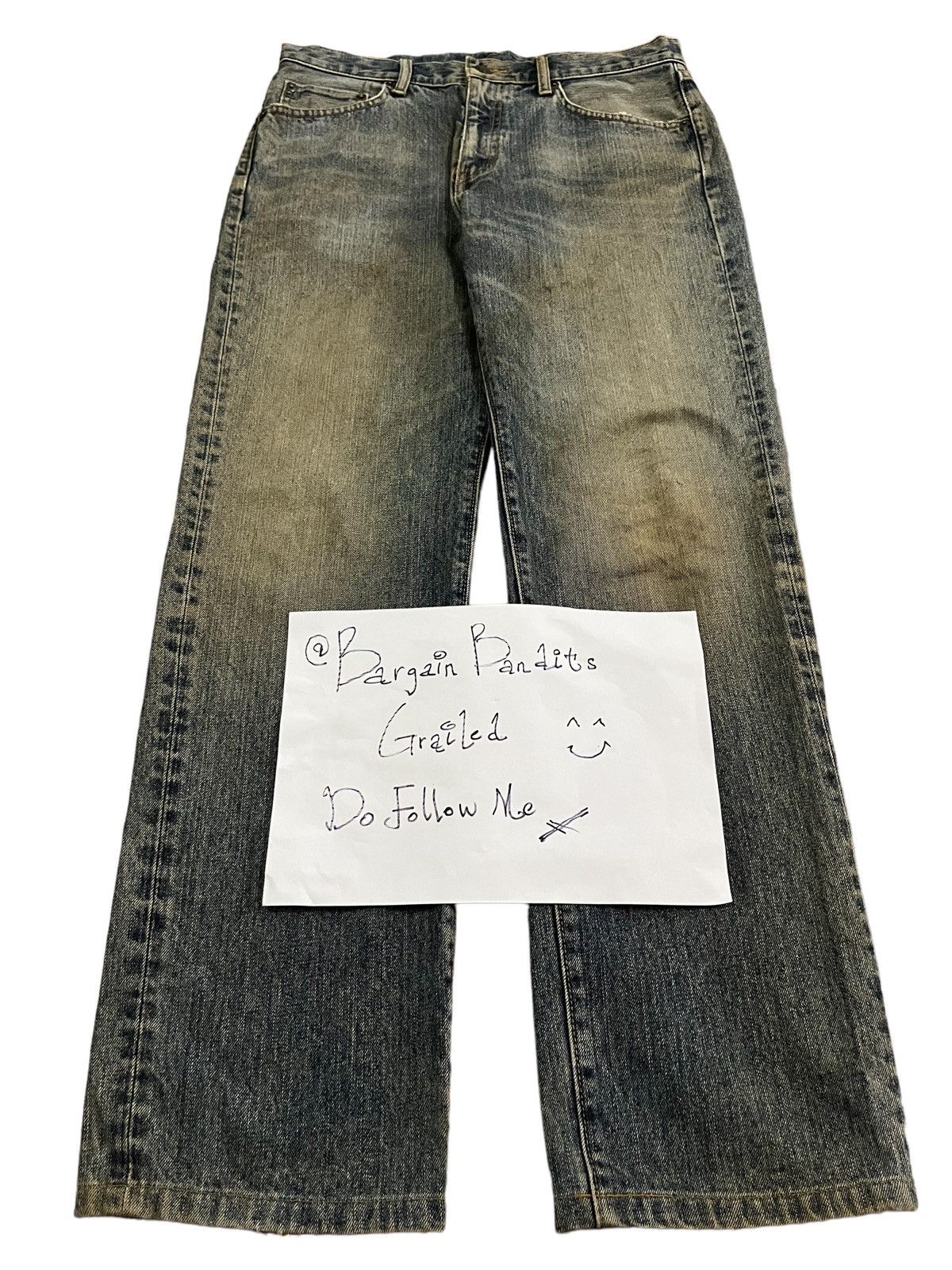 Japanese Brand Vintage Japanese Brand Uniqlo Blue Mud Washed Loose Fit Jean Size US 32 / EU 48 - 1 Thumbnail