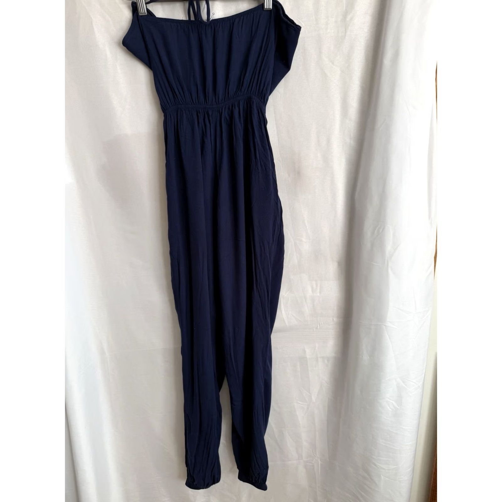 Lulus Lulus Halter Jumpsuit One Piece XS Women’s Beach Vacation Concert Jogger Bottoms Blue Size 26" / US 2 / IT 38 - 6 Thumbnail