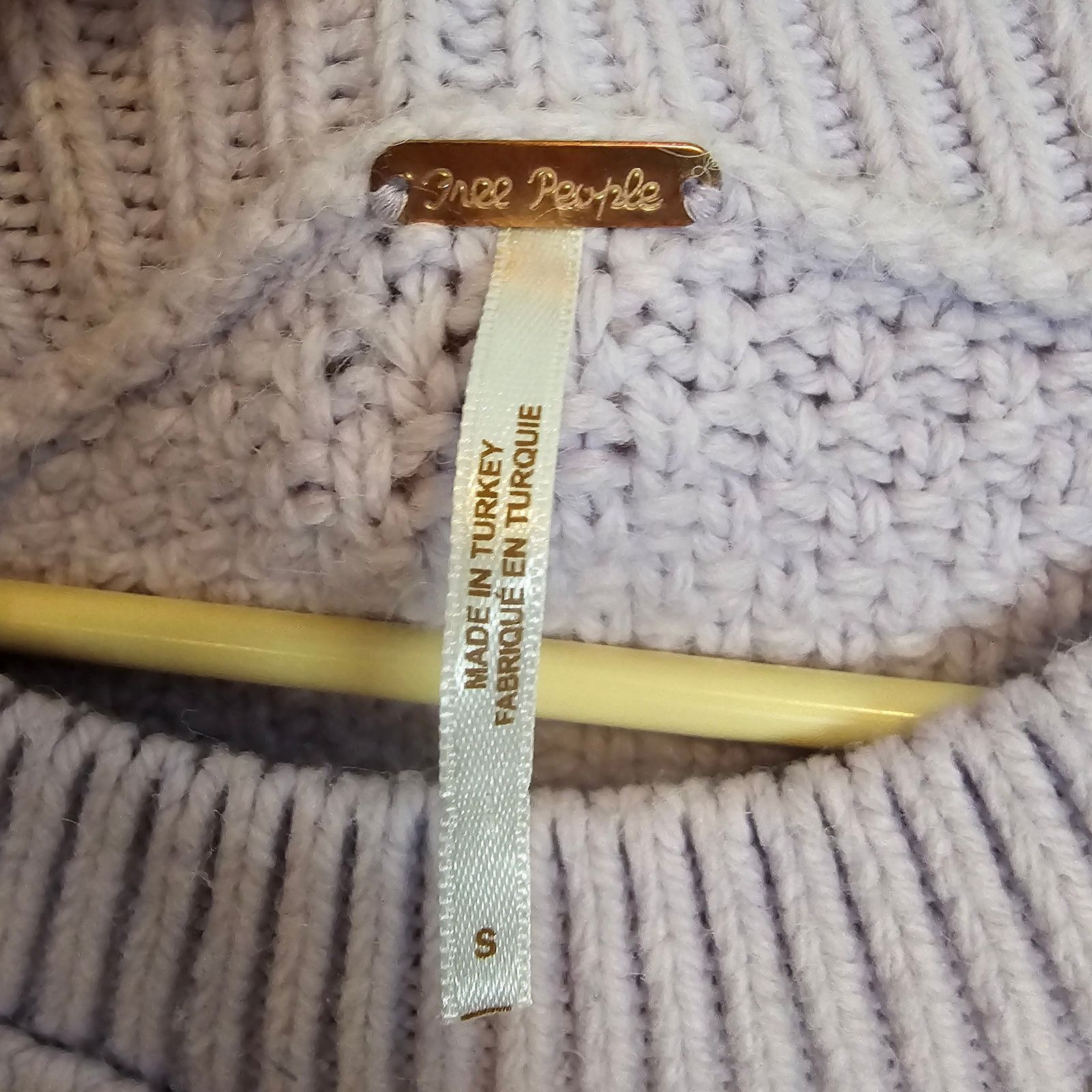 Free People Free People Womens Leslie Cable Knit Fisherman Sweater Cabin Size S / US 4 / IT 40 - 7 Thumbnail
