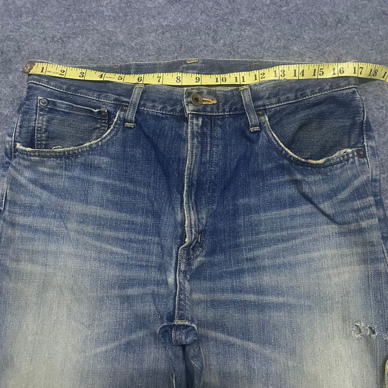 Edwin 💥Best Offer💥Vintage Edwin 505x Selvegde Distressed Denim Size US 35 - 4 Thumbnail