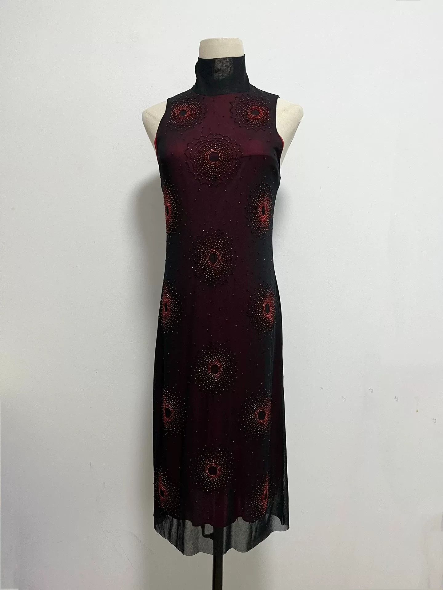 Vivienne Tam Vivienne Tam Beaded Mesh Sleeveless Dress Size XS / US 0-2 / IT 36-38 - 1 Thumbnail