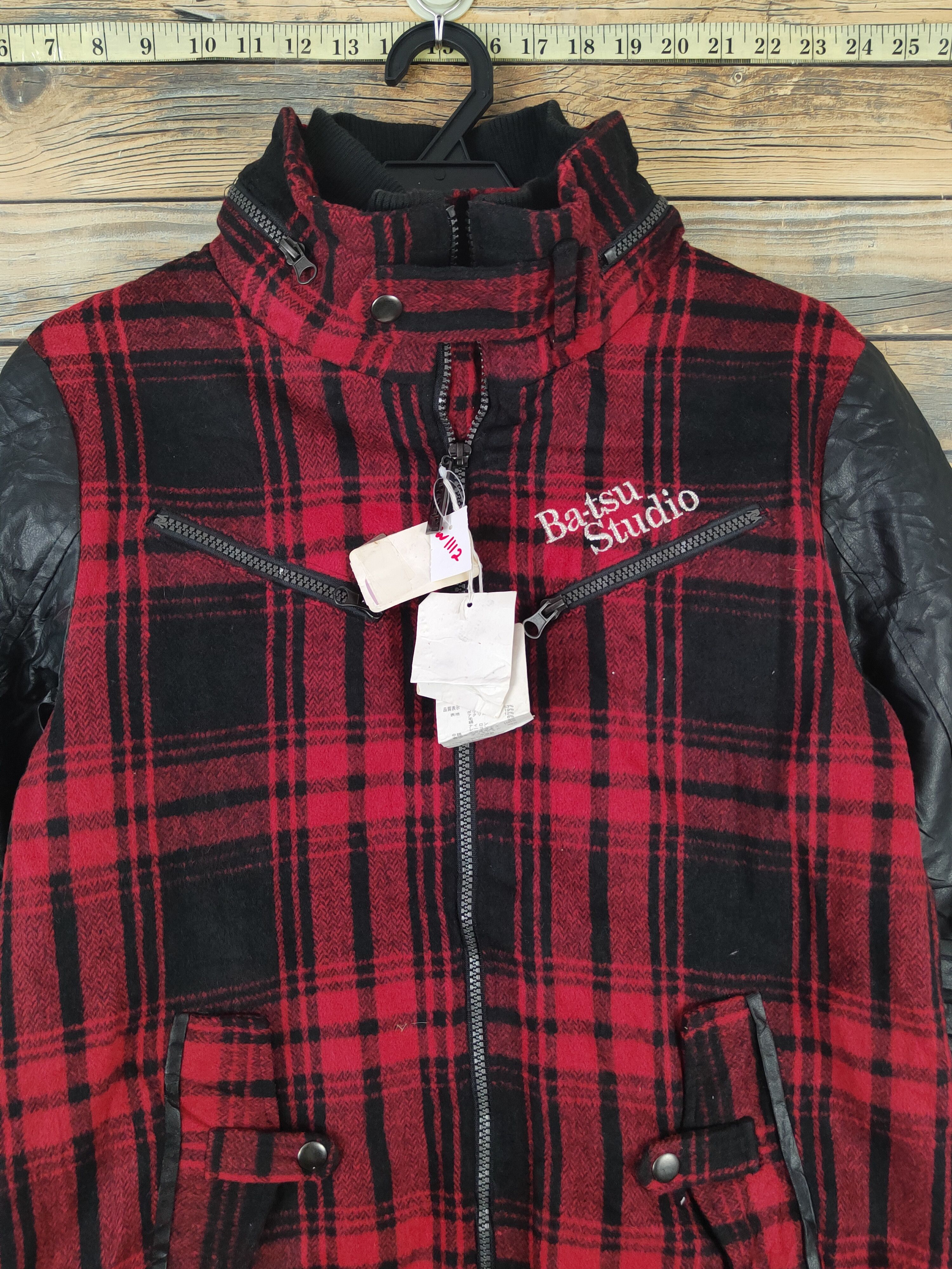 Japanese Brand × Vintage Ba-tsu Studio Red Black checkered Jackets #W1112 Size US S / EU 44-46 / 1 - 2 Thumbnail