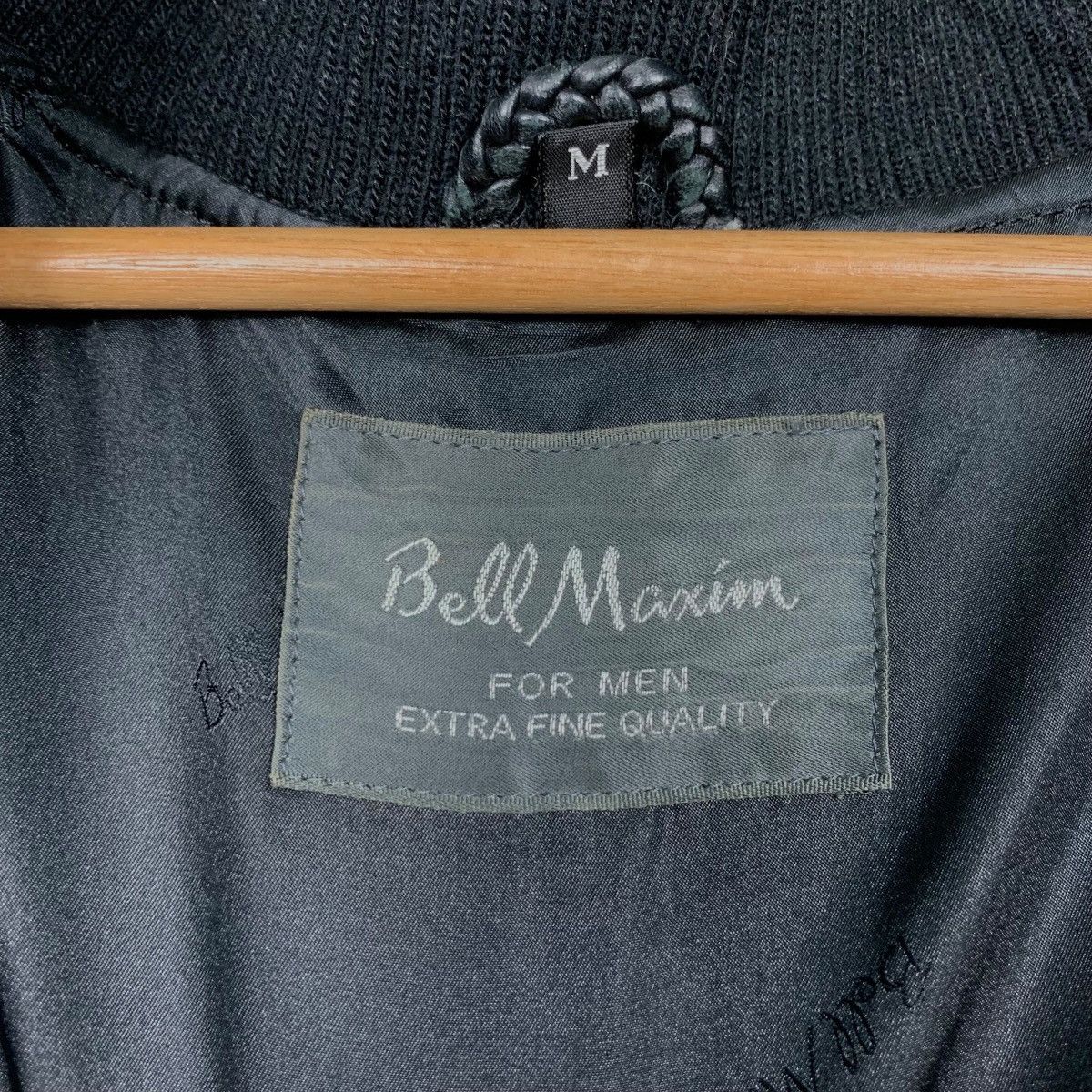 Japanese Brand BELL MAXIM Ships Big Logo Leather Bomber Jacket #2247-C99 Size US M / EU 48-50 / 2 - 15 Thumbnail
