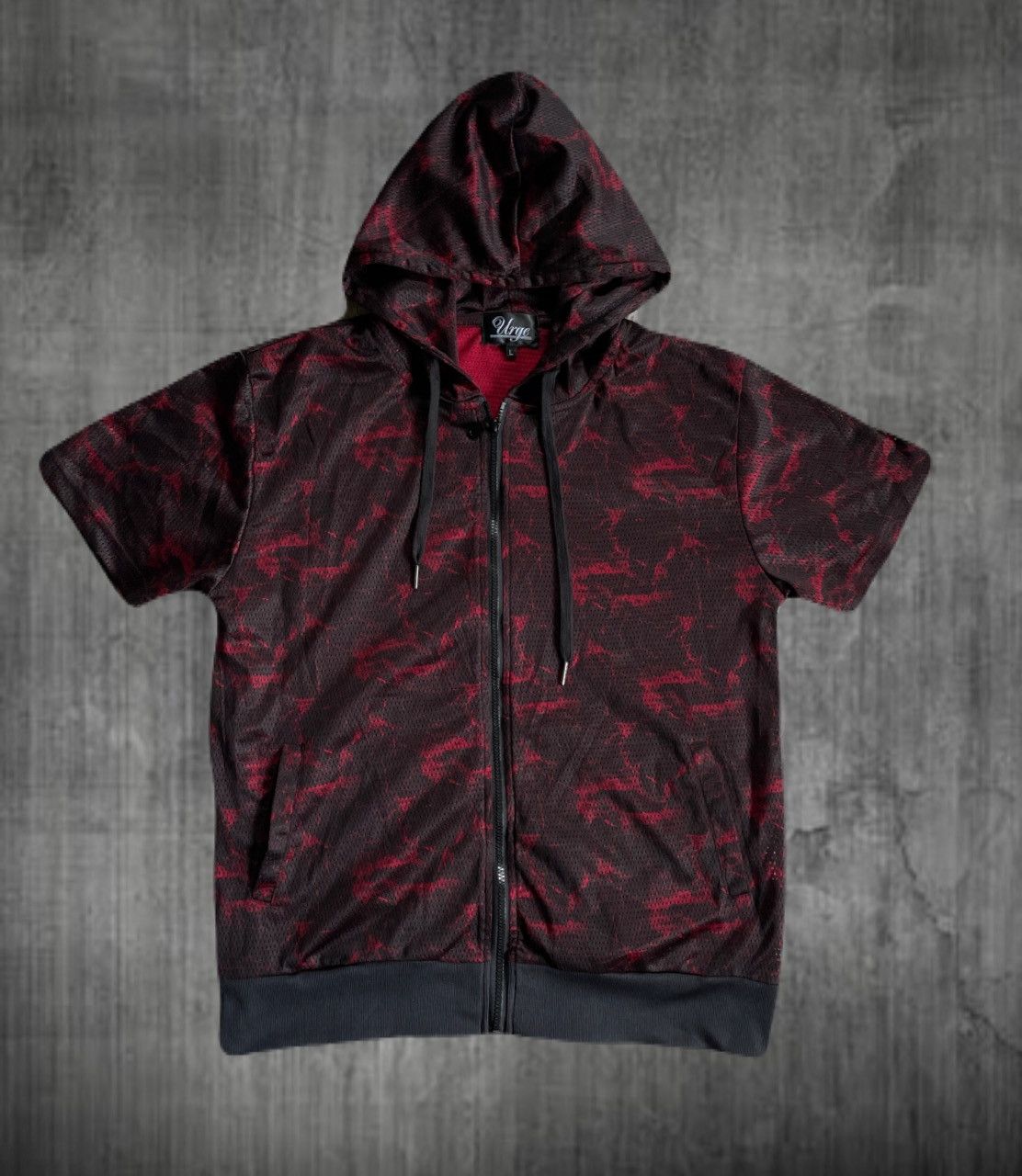 If Six Was Nine 2000s Japanese archive Vkei Graphic Mesh Short-Sleeve Hoodie Size US L / EU 52-54 / 3 - 1 Thumbnail