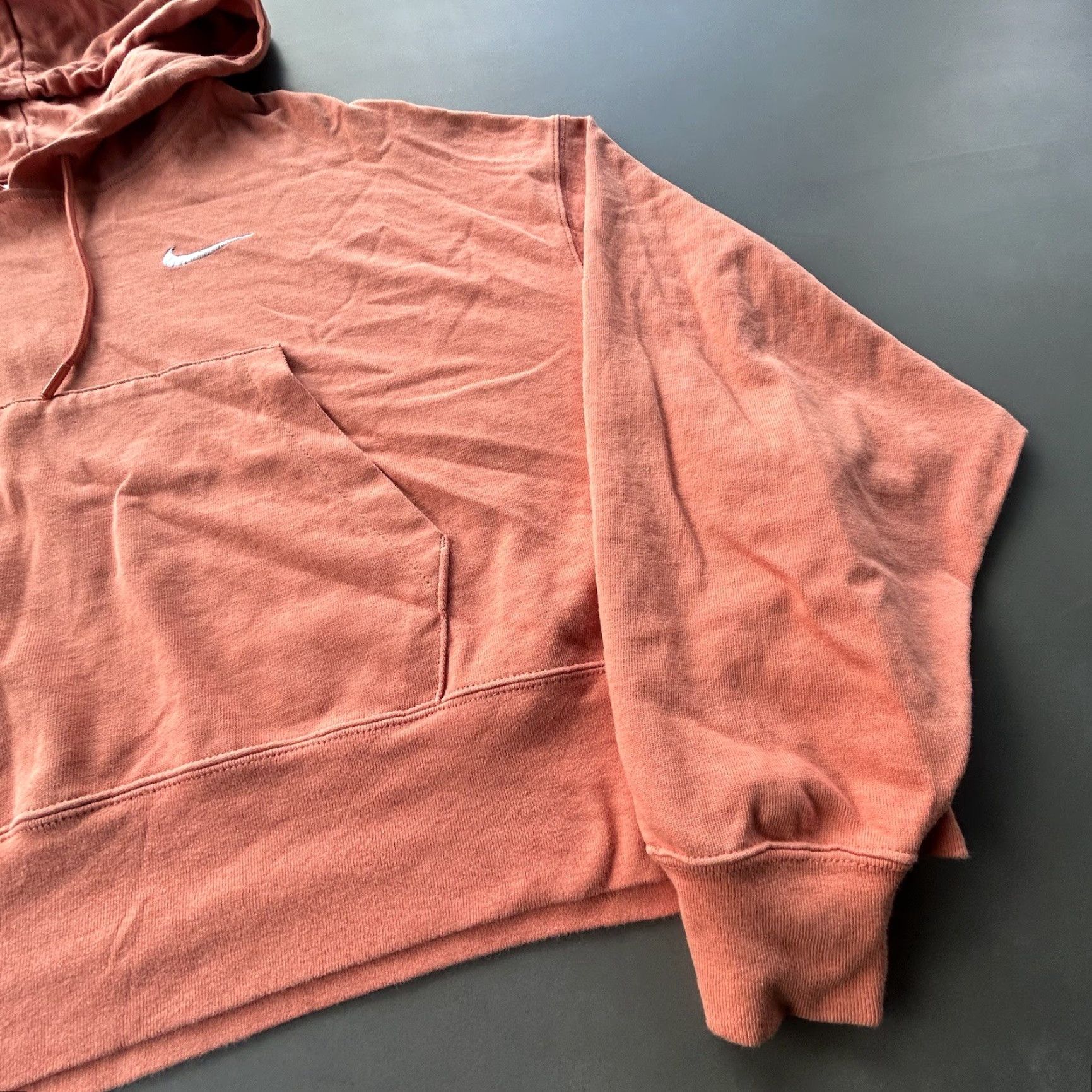 Nike Nike Sportswear Hoodie Women’s Small Orange Solid Logo Embroidered Oversized Pullover Sweatshirt Size S / US 4 / IT 40 - 5 Thumbnail