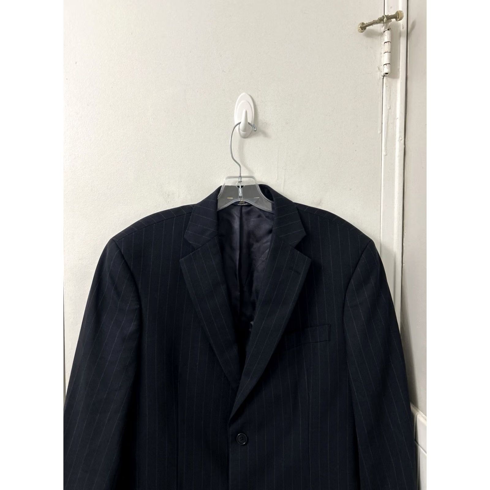 Brooks Brothers Brooks Brothers 346 Blazer Mens 42S Navy Pinstripe 97% Wool Stretch Jacket Size 42R - 2 Thumbnail