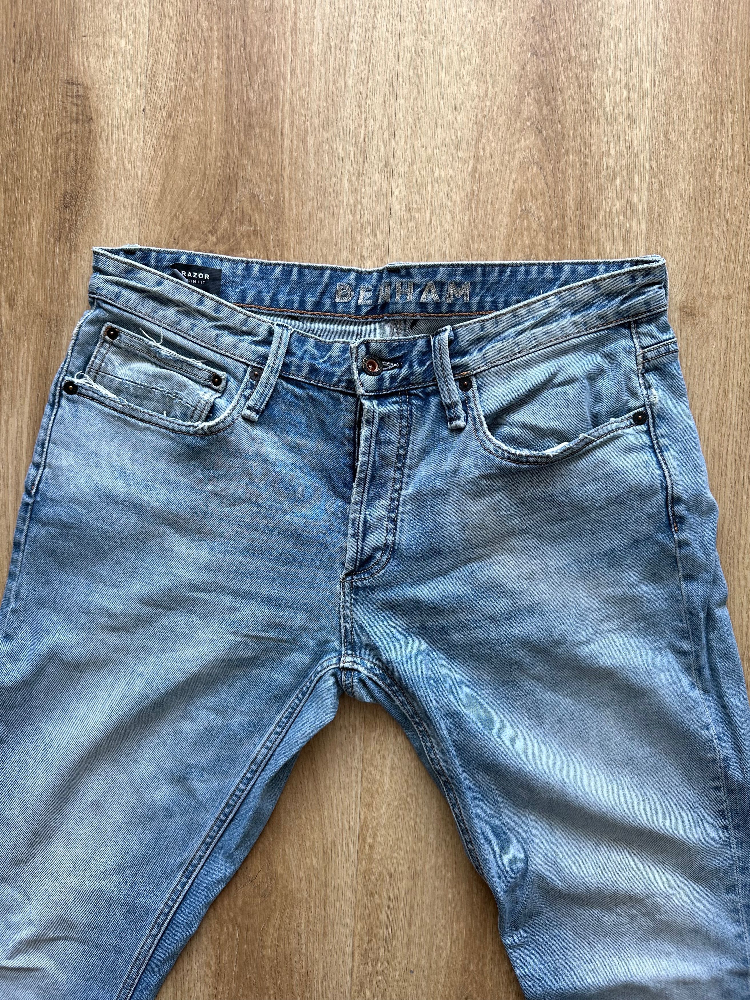 DENHAM DENHAM Razor Slim Fit washed denim faded jeants pants Size US 34 / EU 50 - 3 Thumbnail