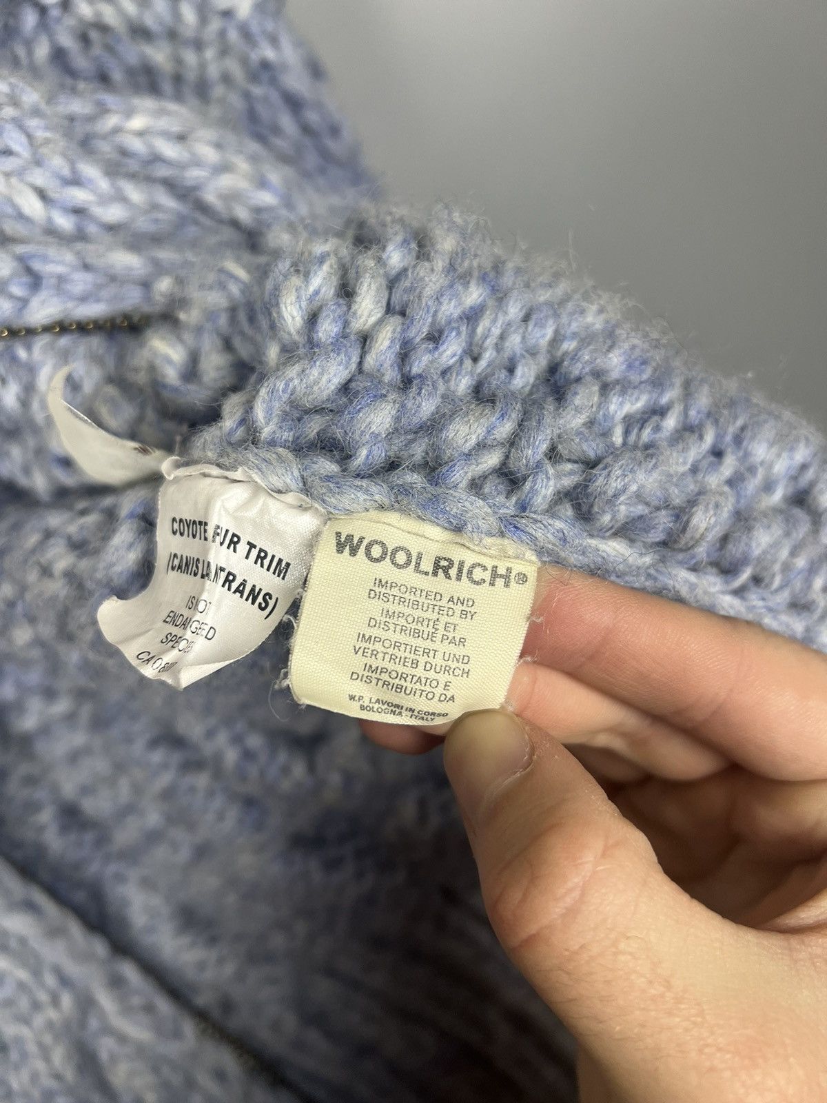 Woolrich Woolen Mills M RARE! Woolrich wool knited zip hoodie / jacket with fur Size M / US 6-8 / IT 42-44 - 14 Thumbnail