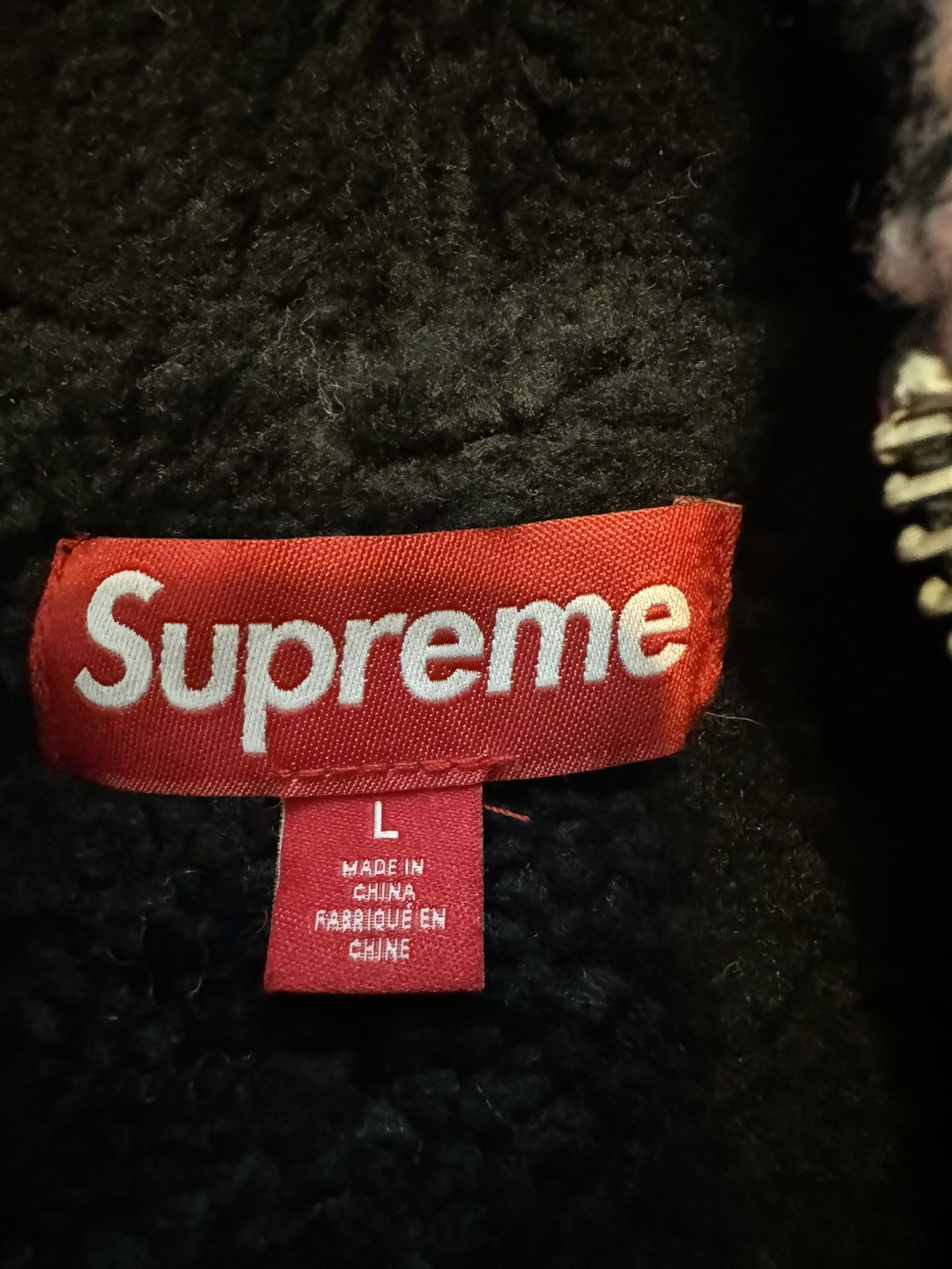 Supreme Supreme Faux Shearling Zip up Hooded Sweatshirt Pink Size US L / EU 52-54 / 3 - 3 Thumbnail