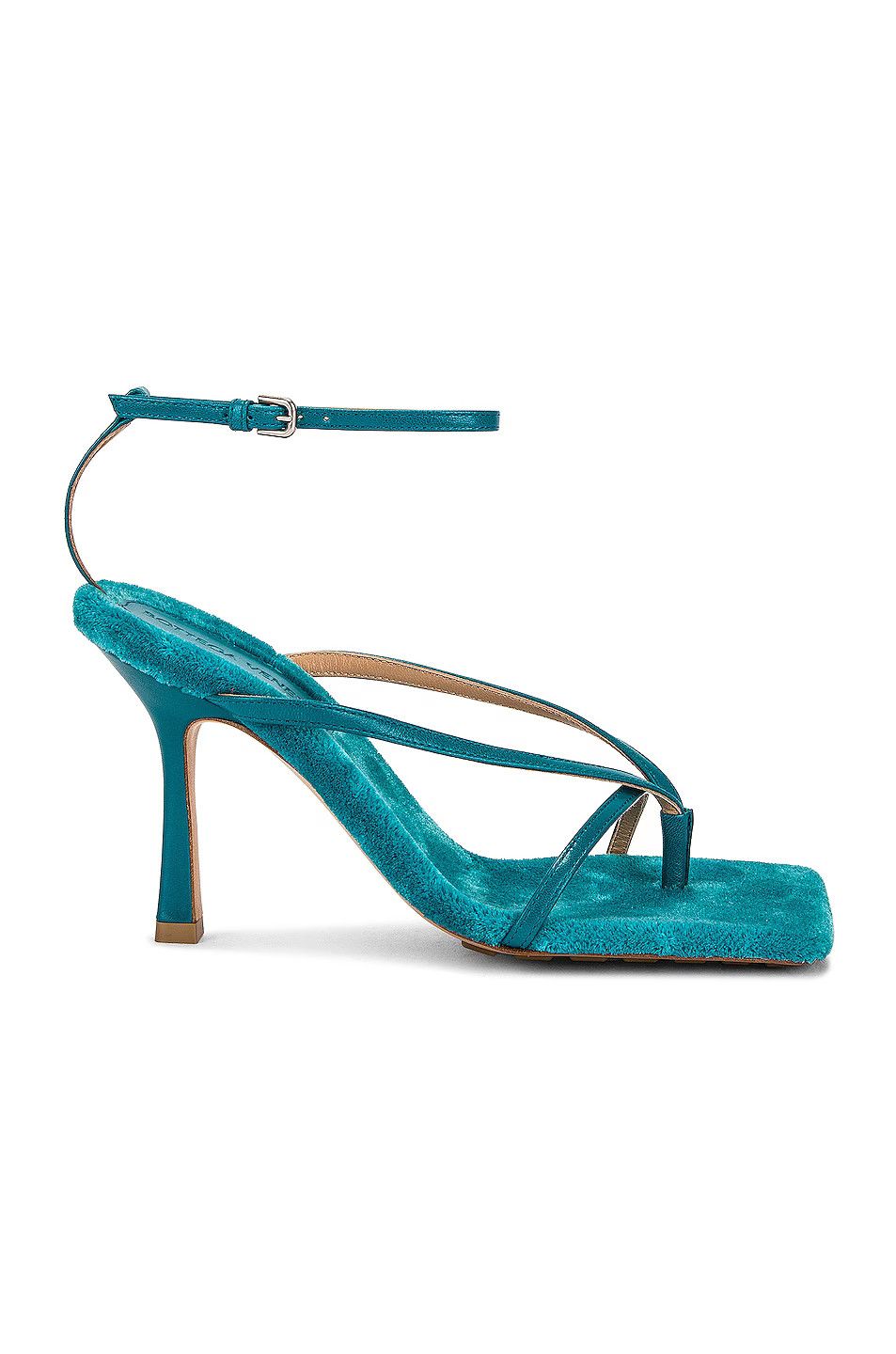 image of Bottega Veneta O1Loc1C0324 675919 Stretch Strap Sandals In Blue, Women's