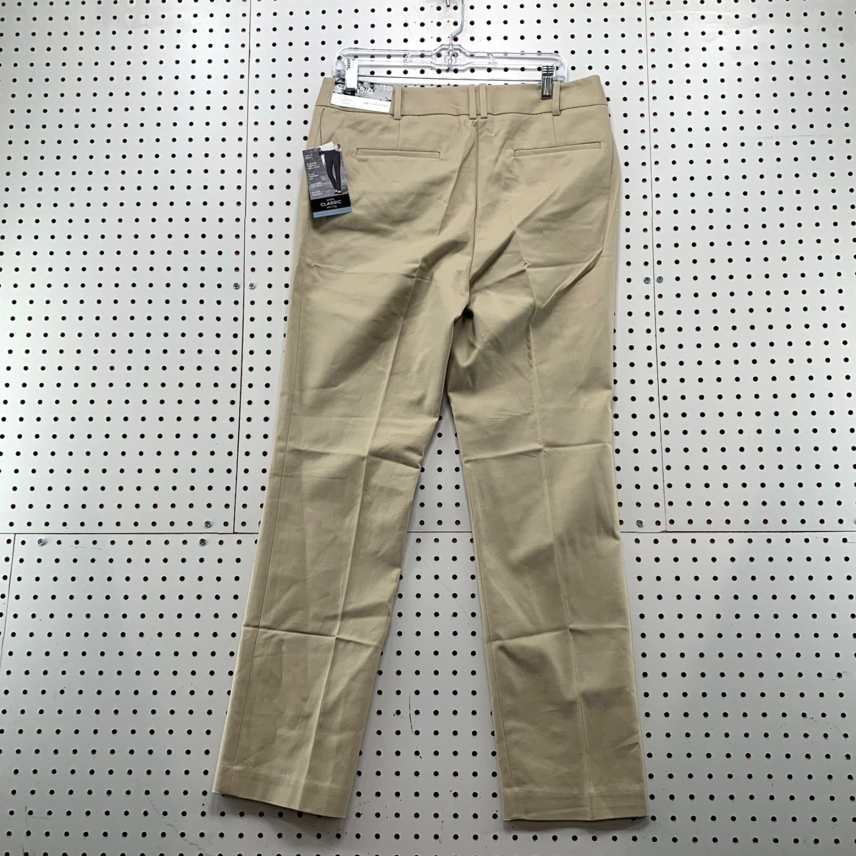 Liz Claiborne Liz Claiborne Pants Womens 10 Beige Chino Slim Fit 32x30 Slimming Classic Slimming Size 32" / US 10 / IT 46 - 7 Thumbnail