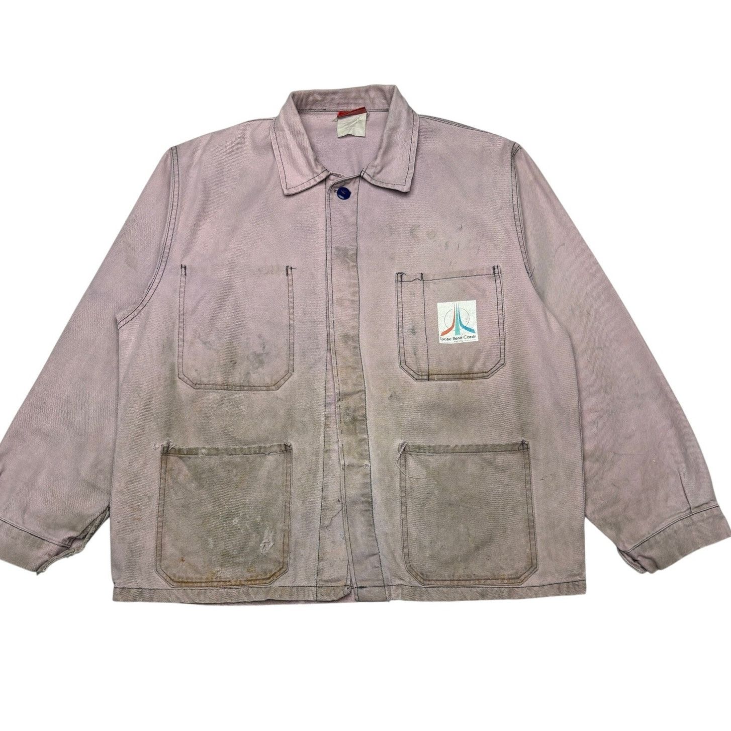 Vintage Vintage French Workwear Chore Jacket Faded Distressed Men XL Size US L / EU 52-54 / 3 - 1 Thumbnail