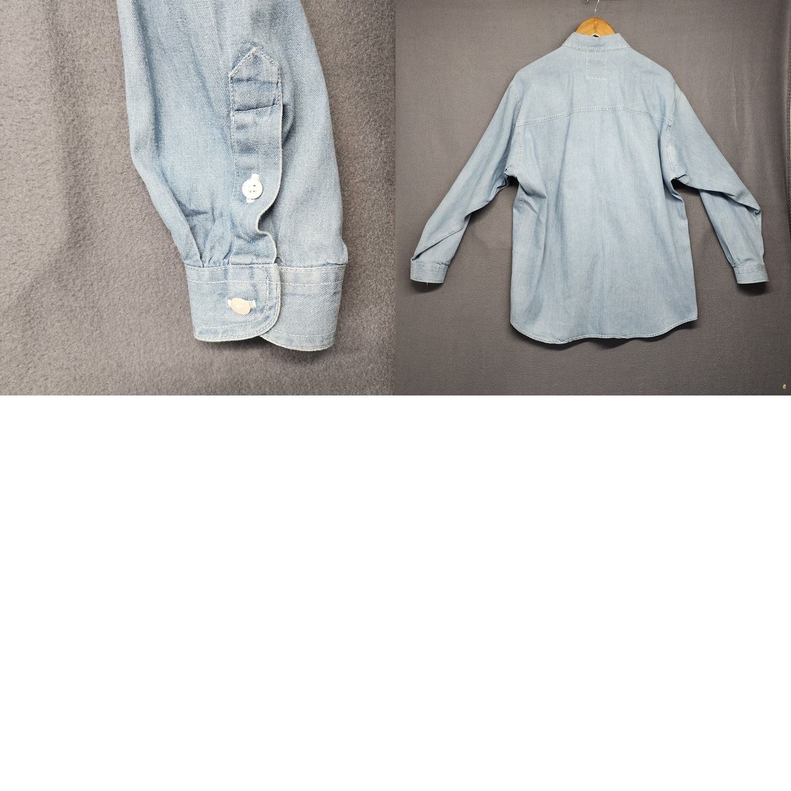 Vintage Biz Tango Blues Denim Shirt Mens Medium Western Pearl Snap Pockets Cowboy Size US M / EU 48-50 / 2 - 8 Thumbnail
