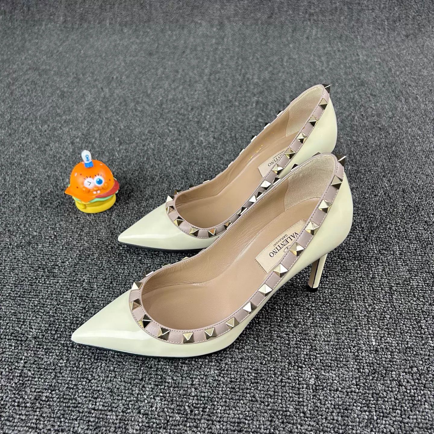 Valentino Valentino Women's Yellow Studded High Heels 35 Size US 4.5 / IT 34.5 - 1 Thumbnail