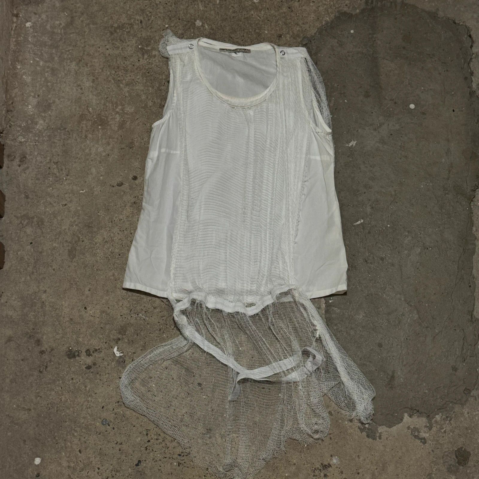 NEWYORKINDUSTRIE S/S 2003 New York Industrie by Kostas Murkudis tank top Size S / US 4 / IT 40 - 4 Thumbnail