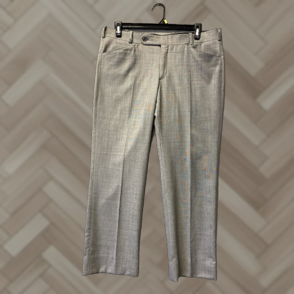 Vintage Tom James Executive Collection Dress Pants Men 38x30 Gray Wool / 0403 Beltless? Size US 38 / EU 54 - 1 Thumbnail