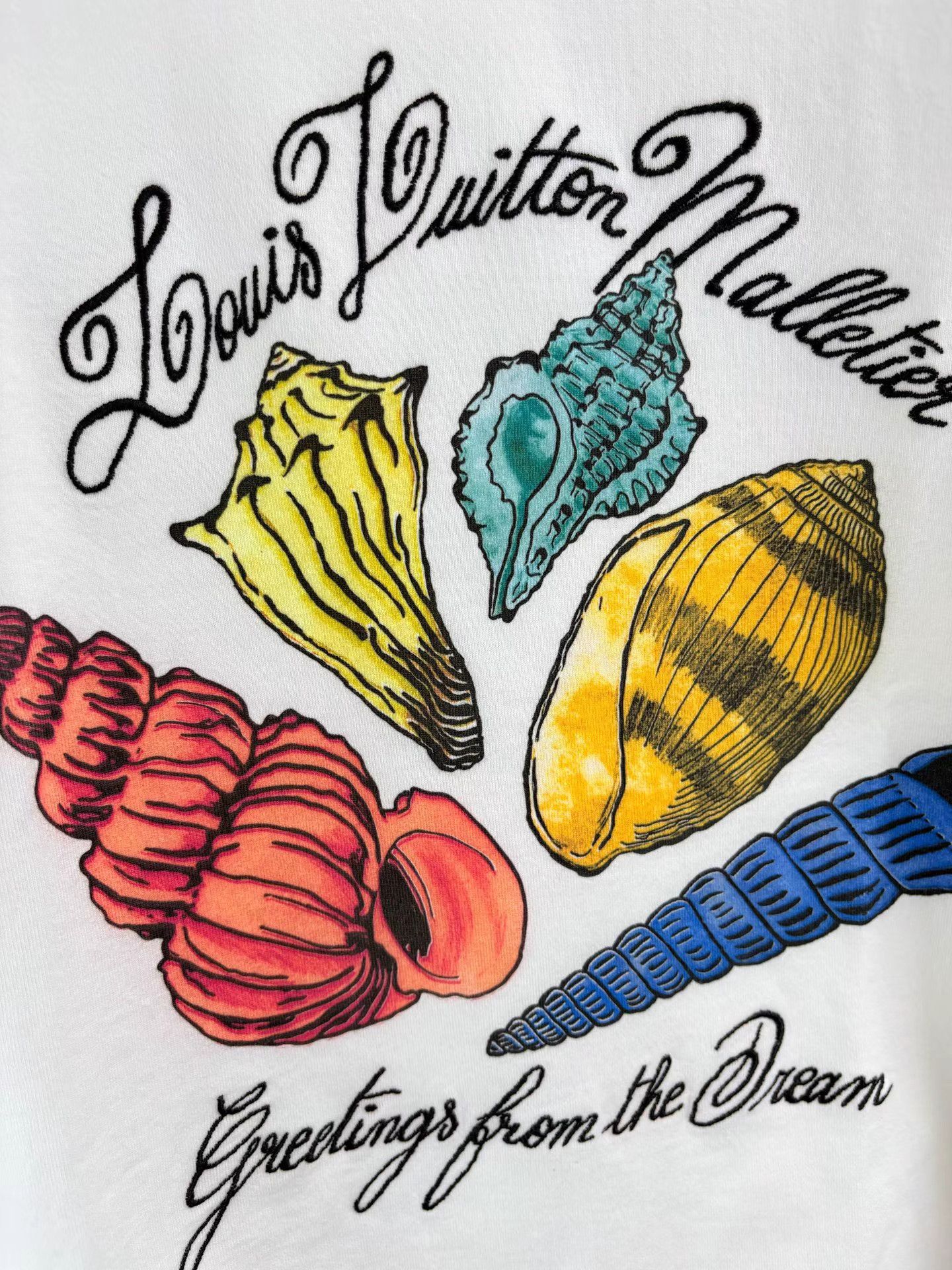 Louis Vuitton LV Conch Shell Printed Embroidered Short Sleeve T-shirt K1 Size US XL / EU 56 / 4 - 3 Thumbnail