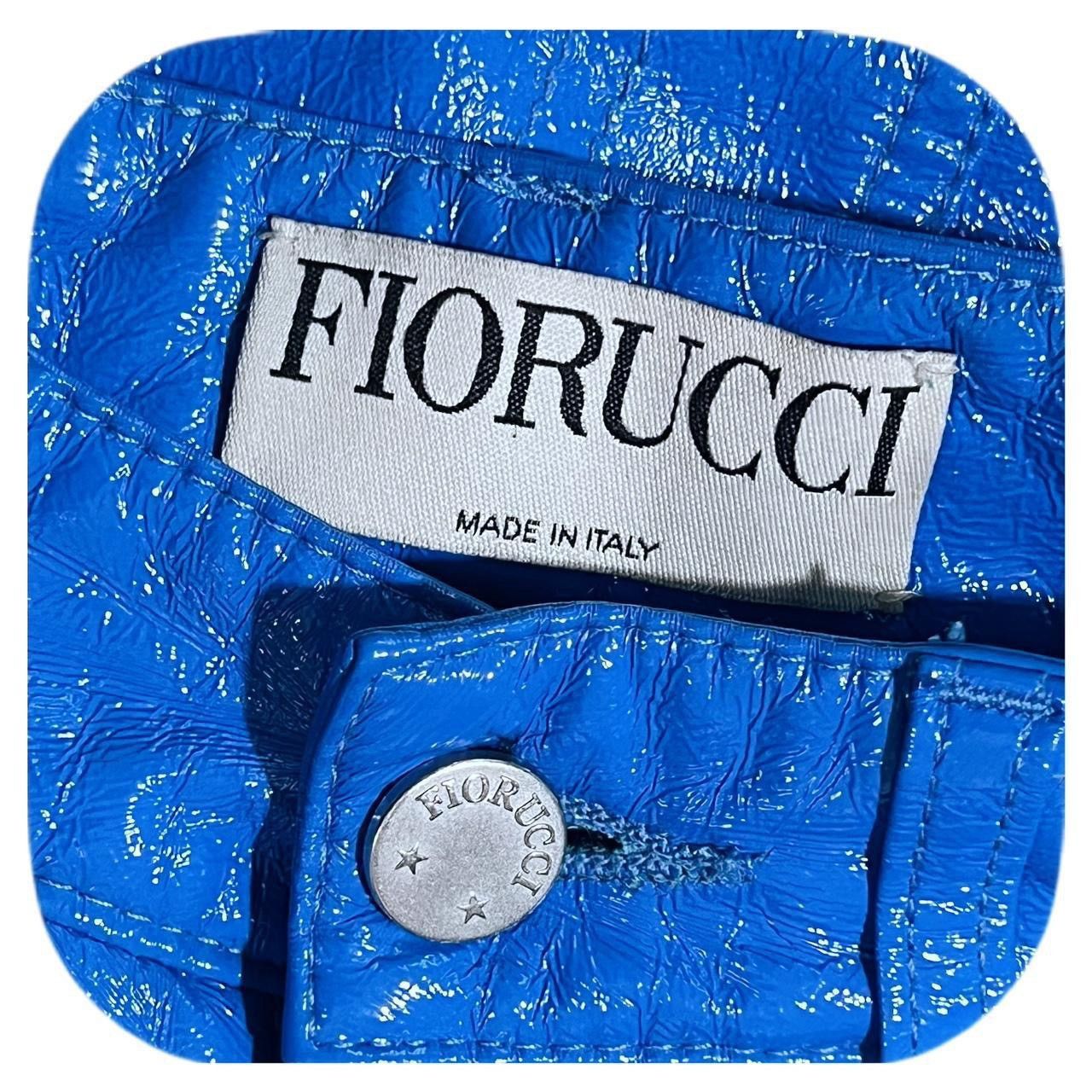 Fiorucci VTG 90s Fiorucci Yves Cobalt Blue Vinyl Pants 26” Italy Size 26" / US 2 / IT 38 - 3 Thumbnail