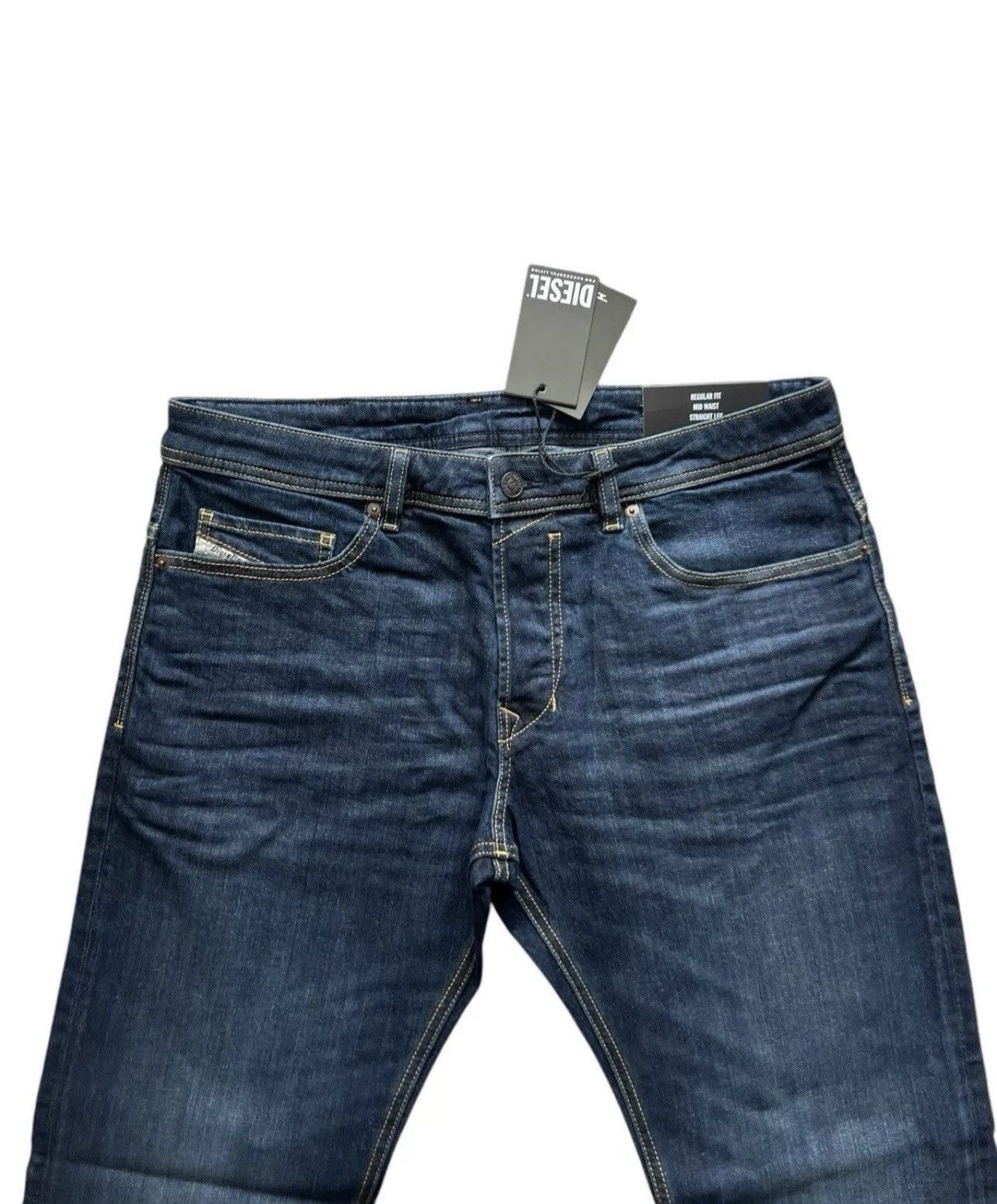 Diesel Diesel Mens Safado Straight Jeans RM065 Dark Blue Size 30/32 Size US 30 / EU 46 - 2 Thumbnail