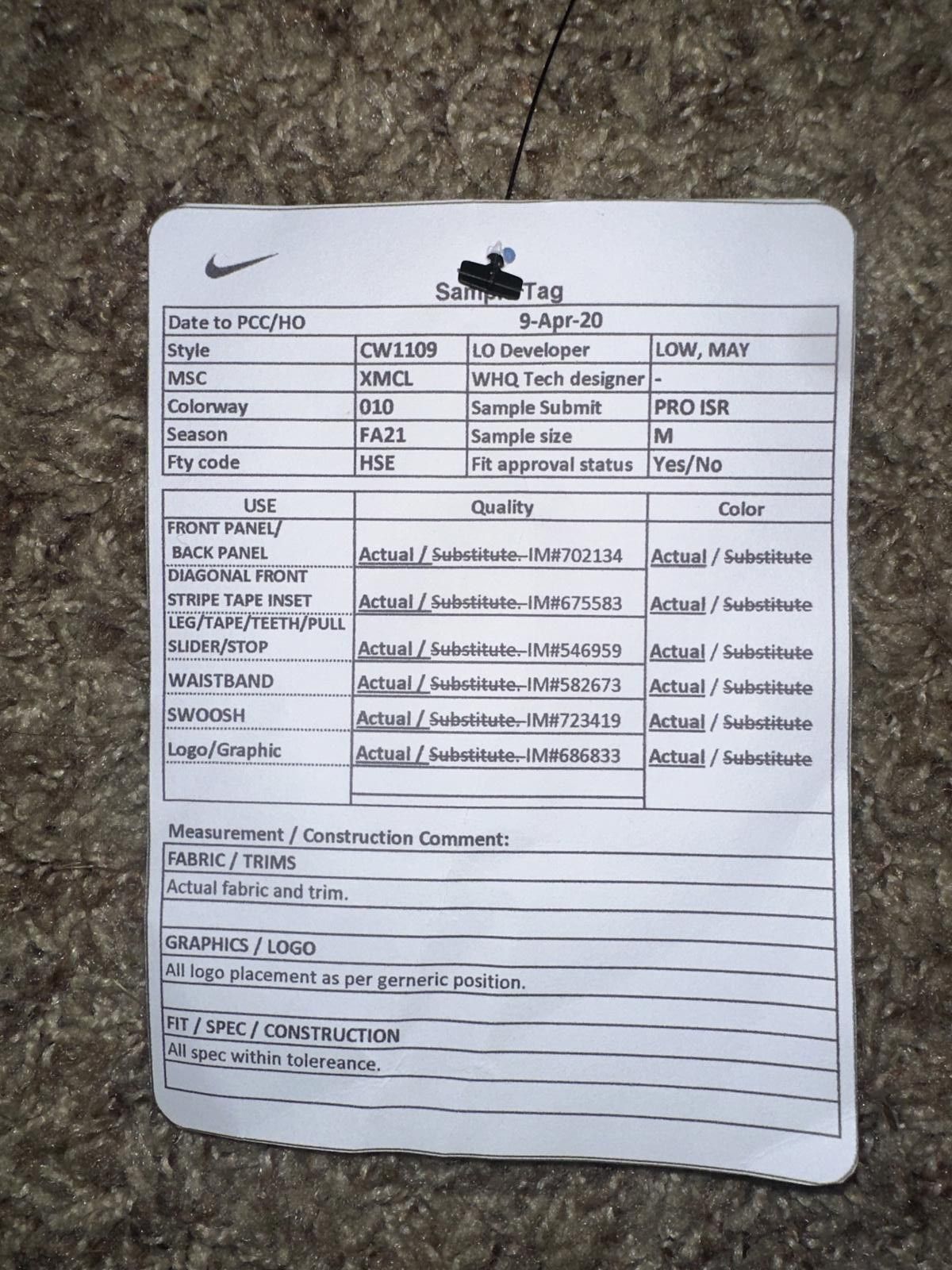 Nike Nike Chelsea FC Elite Pants 'Black Yellow' CW1109-010 Size US 32 / EU 48 - 10 Thumbnail