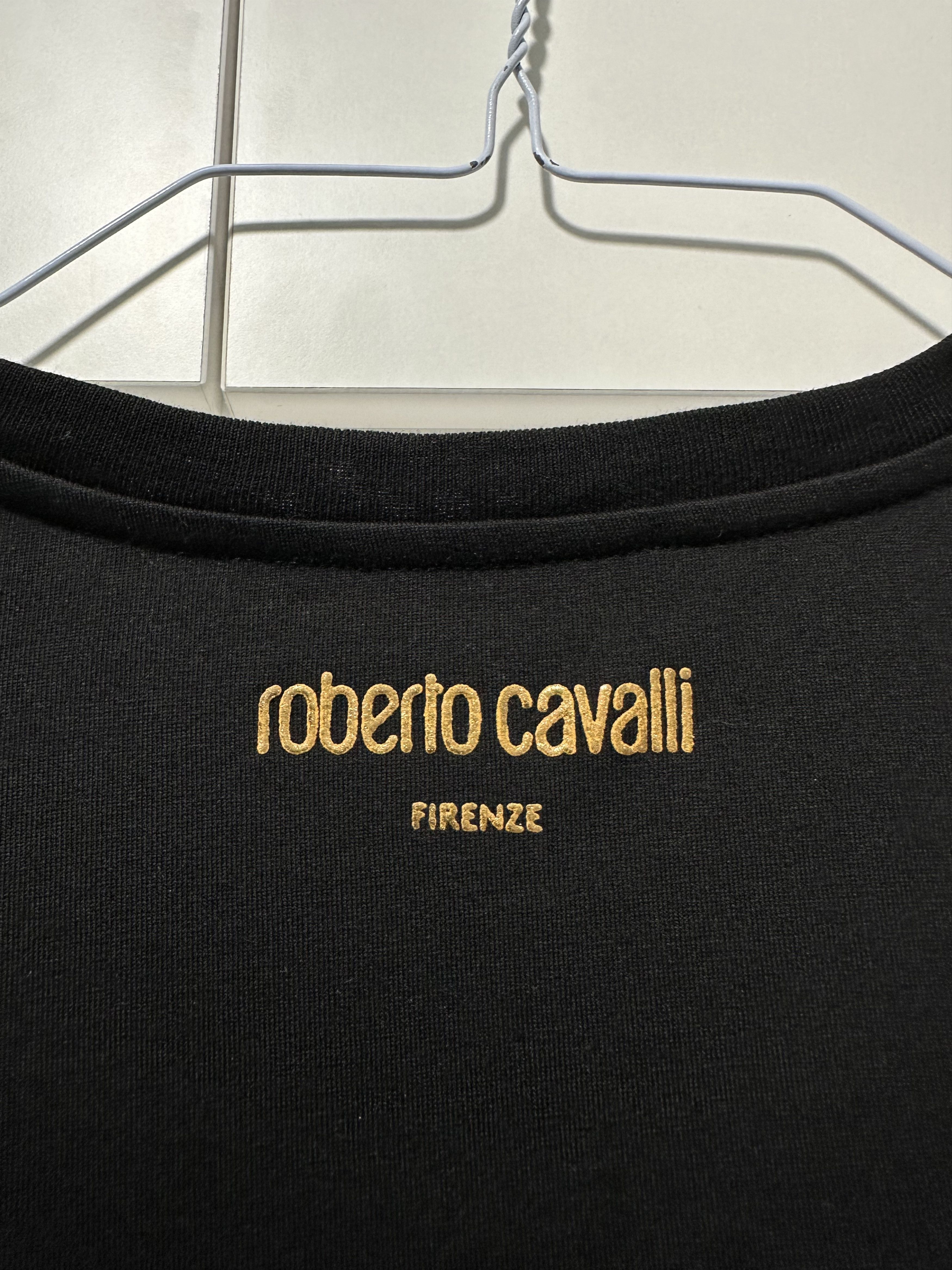 Roberto Cavalli Roberto Cavalli Snake Print Short Sleeve T-shirt Black (XS) Size XS / US 0-2 / IT 36-38 - 6 Thumbnail