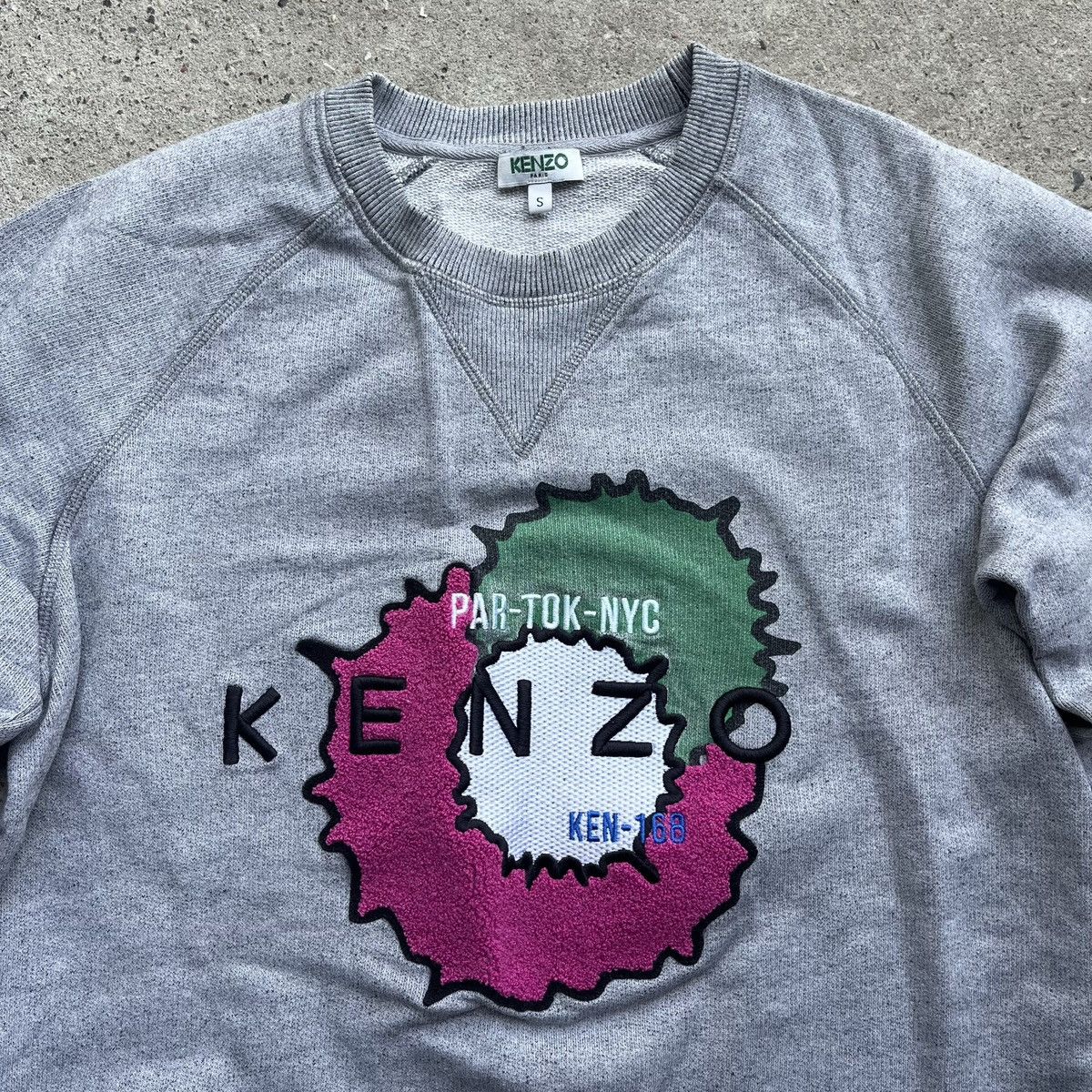 Kenzo KENZO Paris Sweatshirt Big Logo Embroidered Crewneck Y2K Size US S / EU 44-46 / 1 - 2 Thumbnail