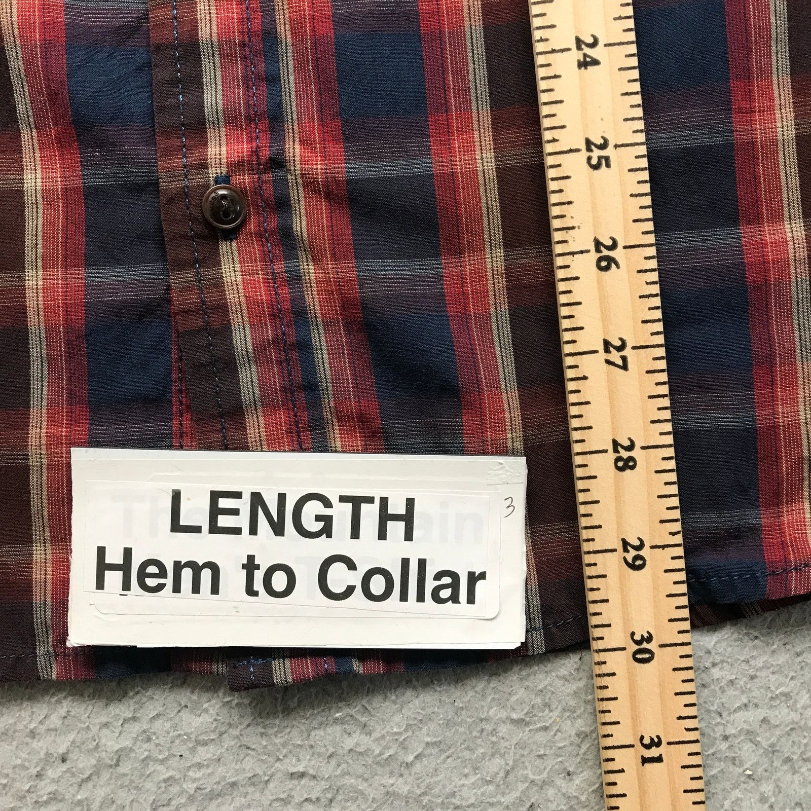 Levi's Levis Strauss & Co. Button Up Shirt Mens Large Plaid Maroon Size US L / EU 52-54 / 3 - 9 Thumbnail