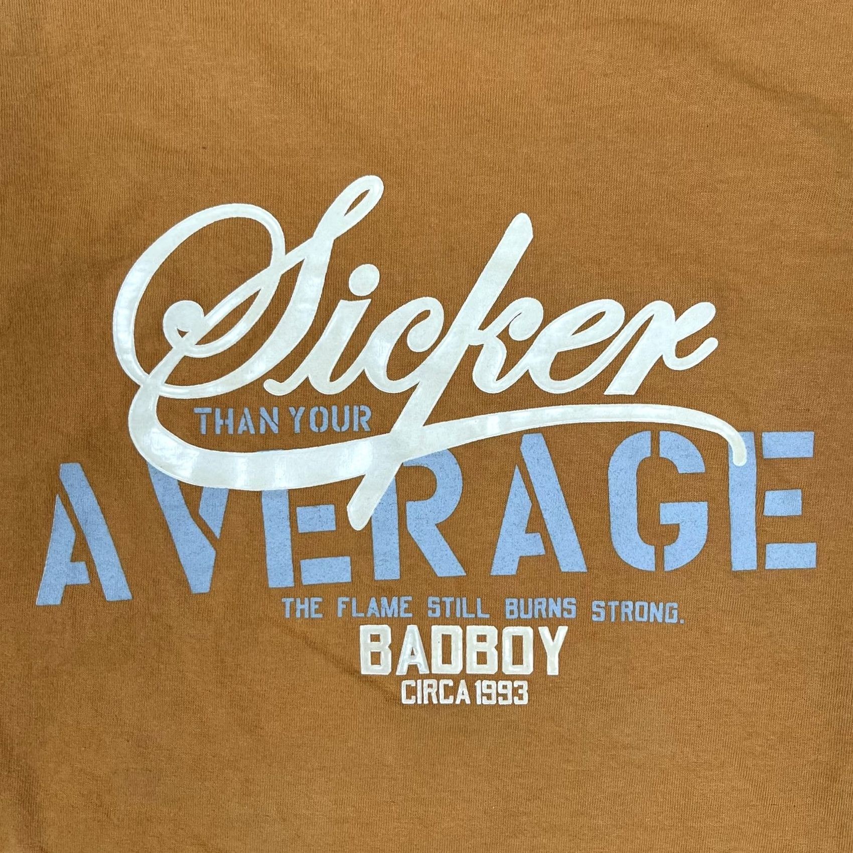 Vintage Vintage Bad Boy Athletics Long Sleeve T-Shirt Mens 4XL Orange Sicker Than Your Average Graphic Print Crew Neck Streetwear Size US XXL / EU 58 / 5 - 2 Thumbnail