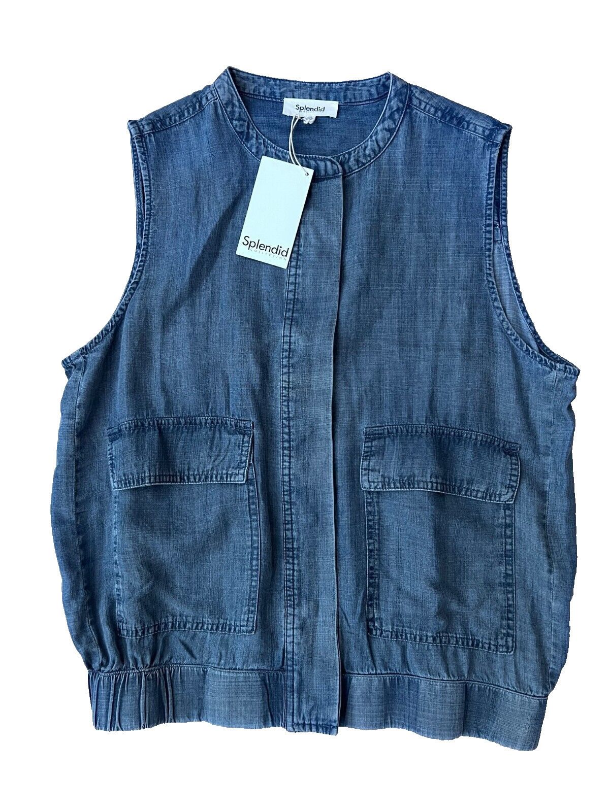Splendid Splendid Chase Indigo Denim Vest Tank ( XS ) Size XS / US 0-2 / IT 36-38 - 3 Thumbnail