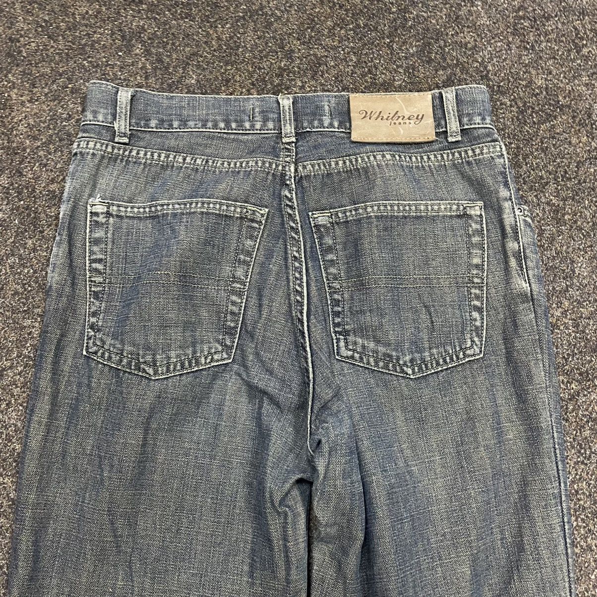 Vintage Vintage Y2K Baggy Wide Leg Faded Jeans Skater Logo 29 Size US 29 - 3 Thumbnail