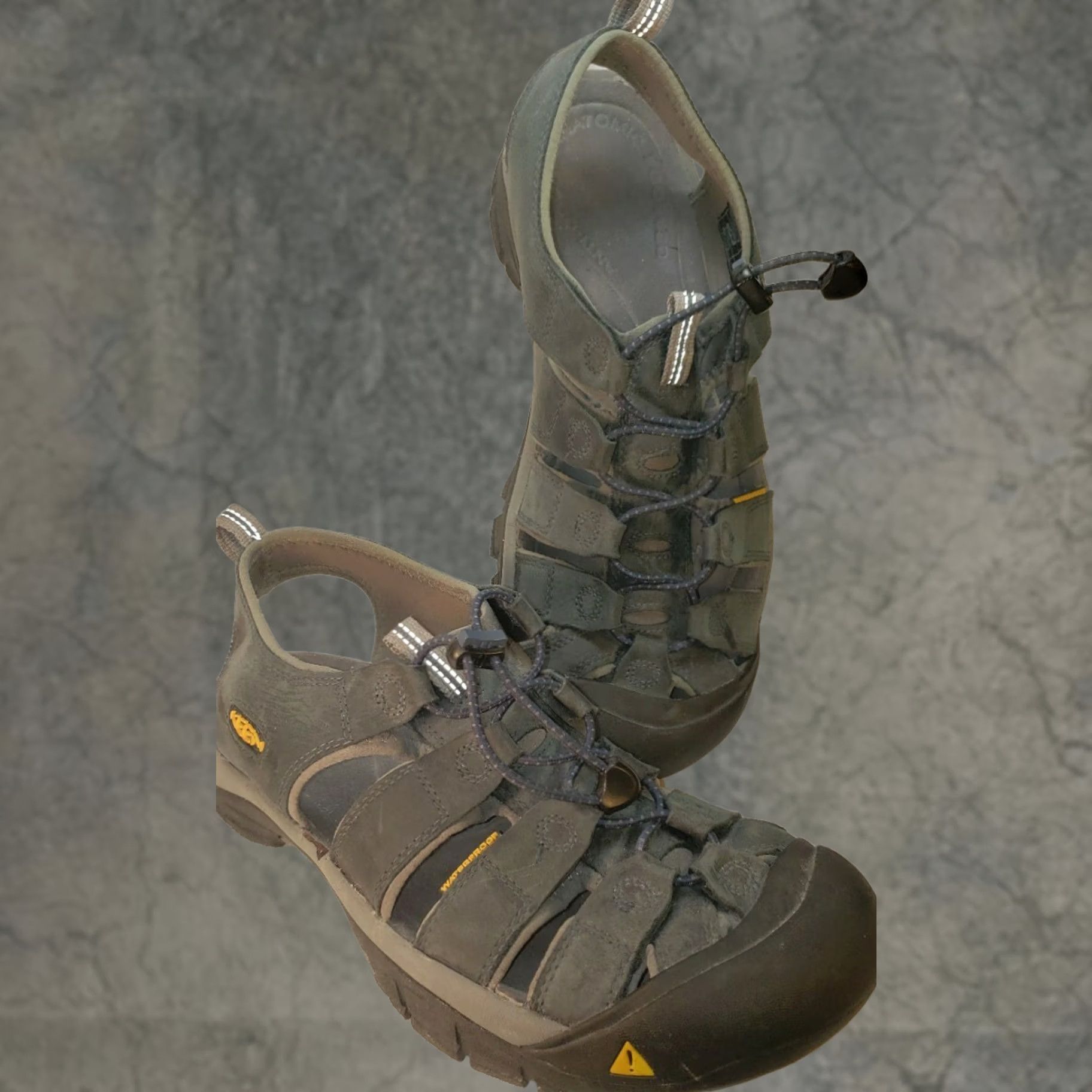 KEEN KEEN Newport Leather Sandal Mens 11.5M 45EU Dark Gray/Blue Waterproof Sport Sandals Size ONE SIZE - 1 Thumbnail