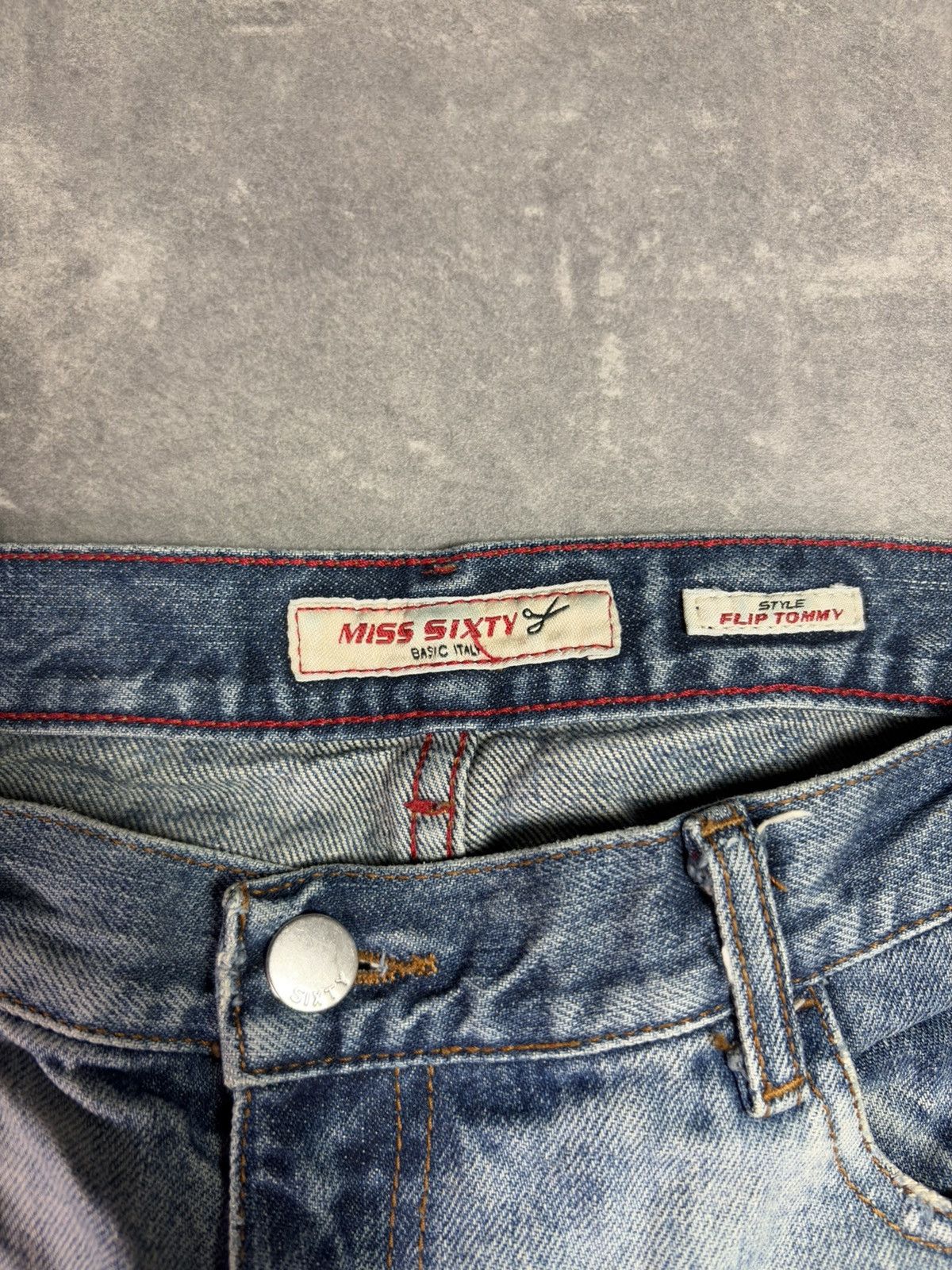 Miss Sixty Miss Sixty Flared Washed Flip Tommy Vintage Jeans 29 Bootcut Size 29" - 8 Thumbnail