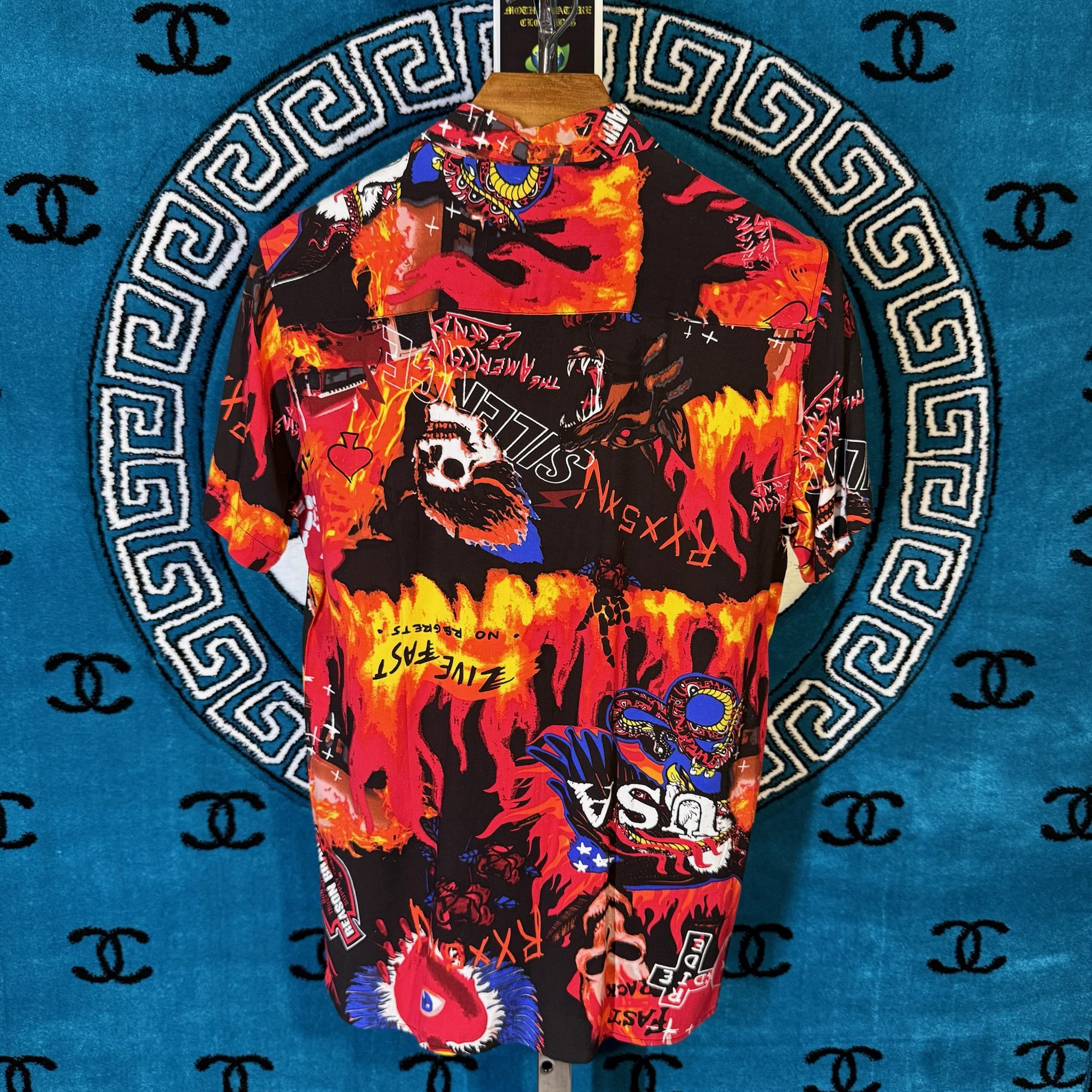 Reason NEW RIDE OR DIE LIVE FAST ICONA GRAPHIC S/S BUTTON UP Size US L / EU 52-54 / 3 - 2 Thumbnail