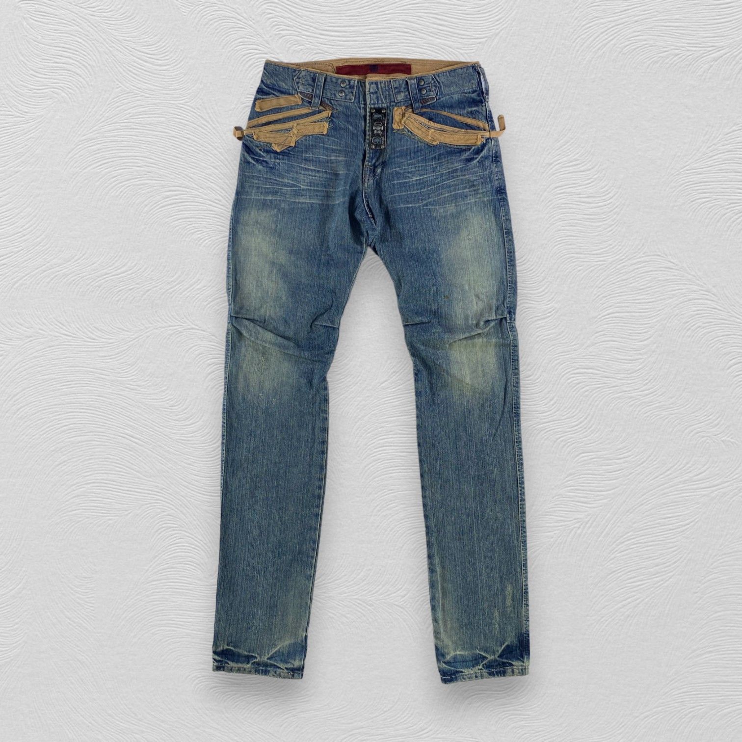 Marithe + Francois Girbaud Marithe Francois Girbaud Jeans Biker Denim KJ3195 Size US 30 / EU 46 - 1 Thumbnail