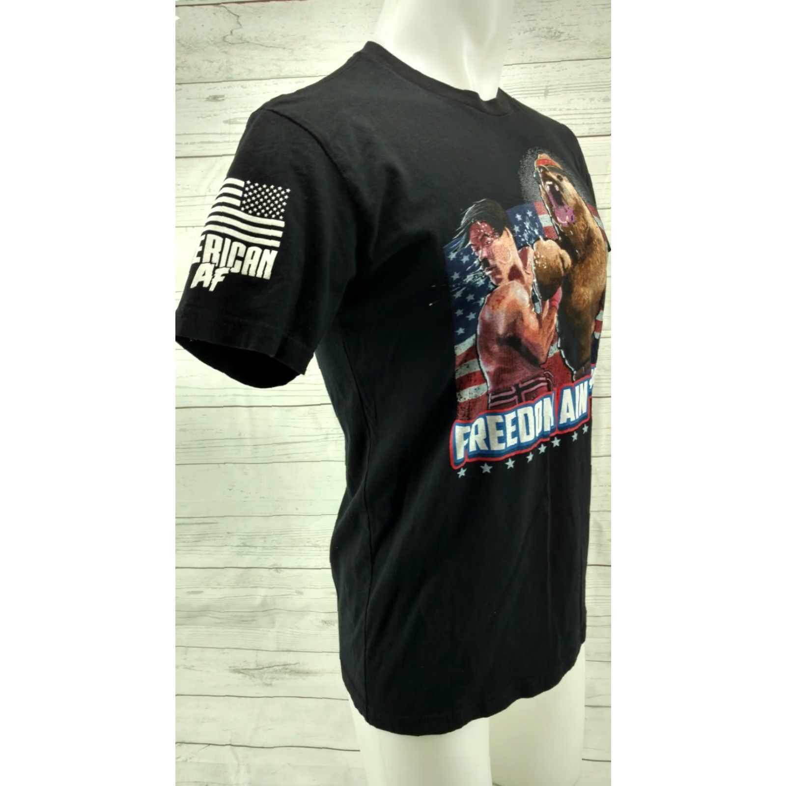 Vintage American AF Men's T-Shirt Black Medium Freedom Ain't Free Shirt Size US M / EU 48-50 / 2 - 4 Thumbnail