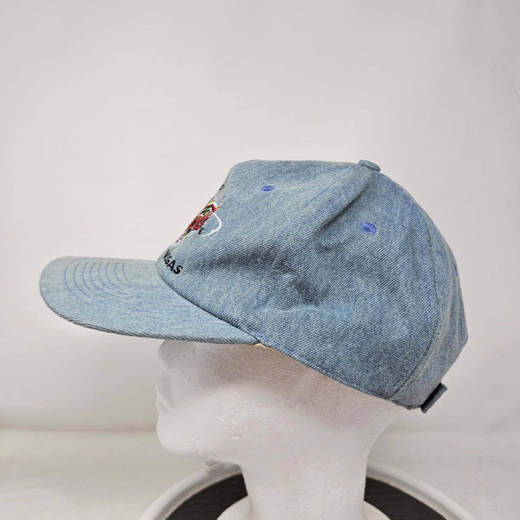 Vintage VINTAGE Coca-Cola Hat Cap Strap Back Denim World of Las Vegas Mens 90s Adjustable One Size Blue Cotton Denim Embroidered Coca-Cola City Mens VINTAGE Size ONE SIZE - 6 Thumbnail