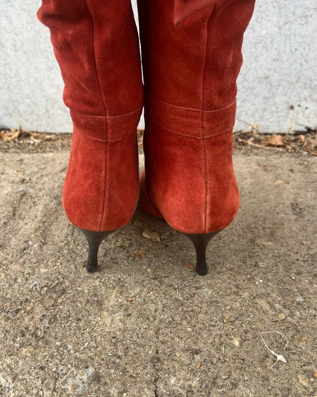 If Six Was Nine Vntg As 98 Guidi style Leather Faded Biker High Boots Heels Size US 5 / IT 35 - 5 Thumbnail