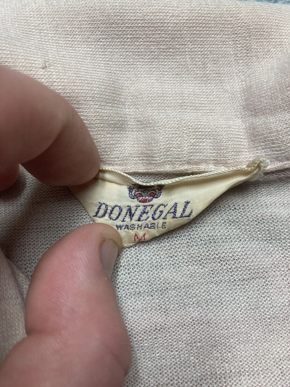 Vintage VTG 50s 60s polo shirt donegal soft worn thin adult medium Size US M / EU 48-50 / 2 - 8 Thumbnail