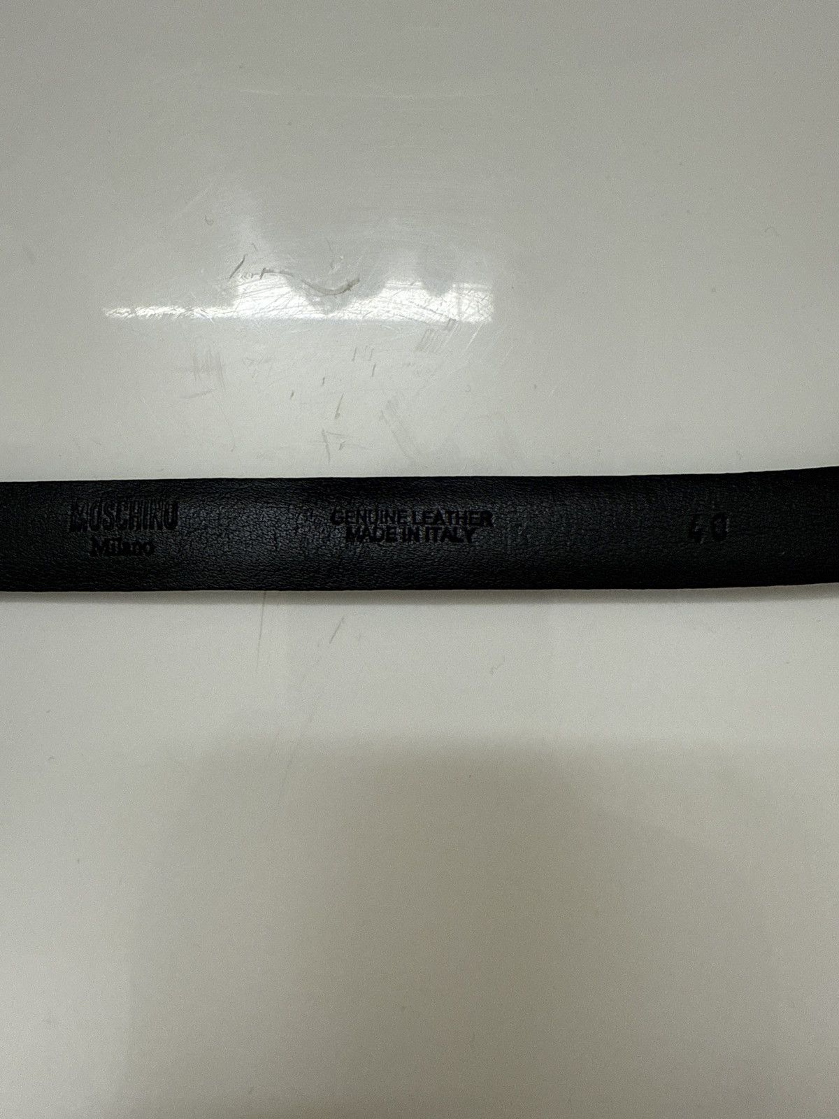 Moschino Moschino Lettering Logo Belt Black Size 40 Size ONE SIZE - 4 Thumbnail