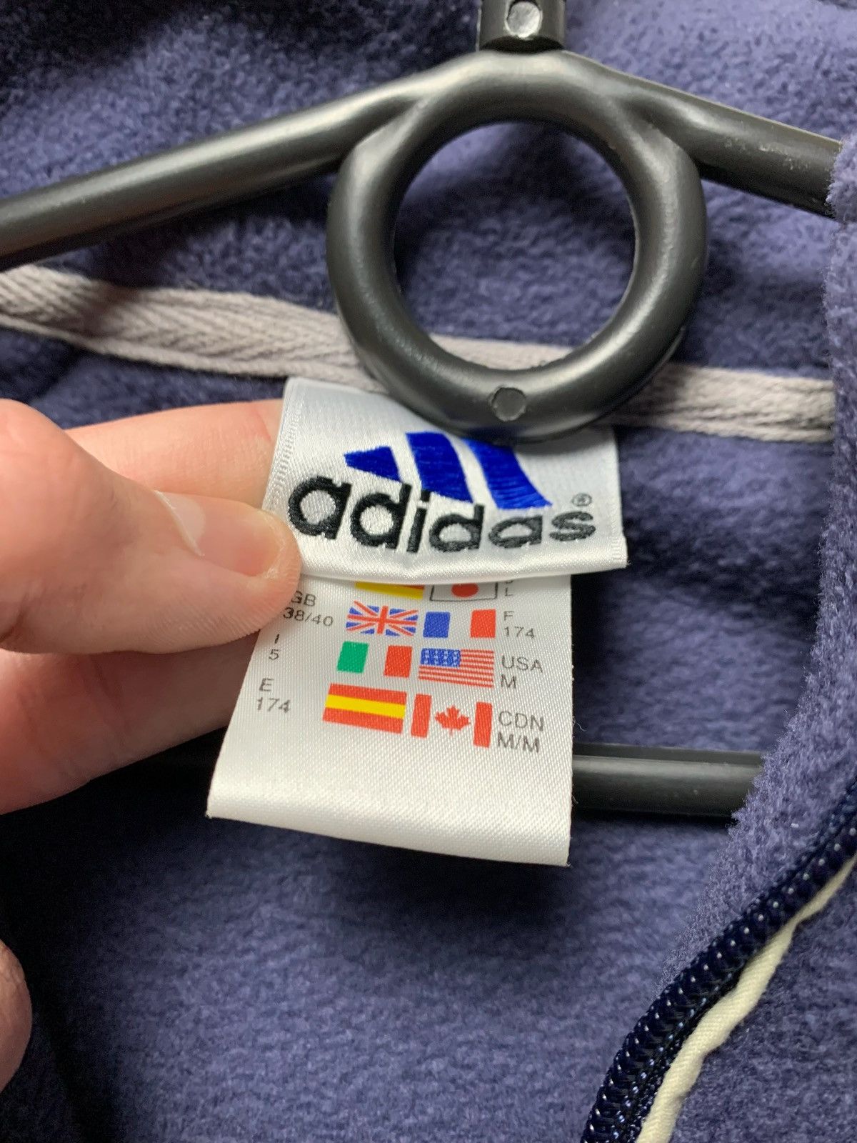 Vintage Vintage adidas fleece jacket zip 1/3 rare logo sweatshirt Size US M / EU 48-50 / 2 - 4 Thumbnail