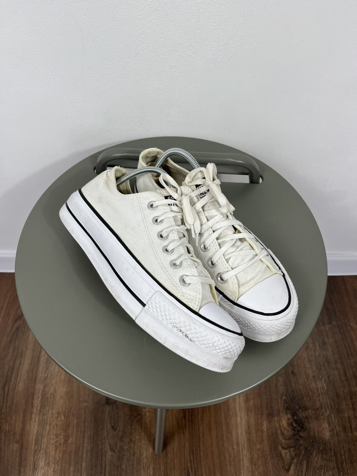 Converse Platform Canvas Sneakers White High Sole 38 US 7.5