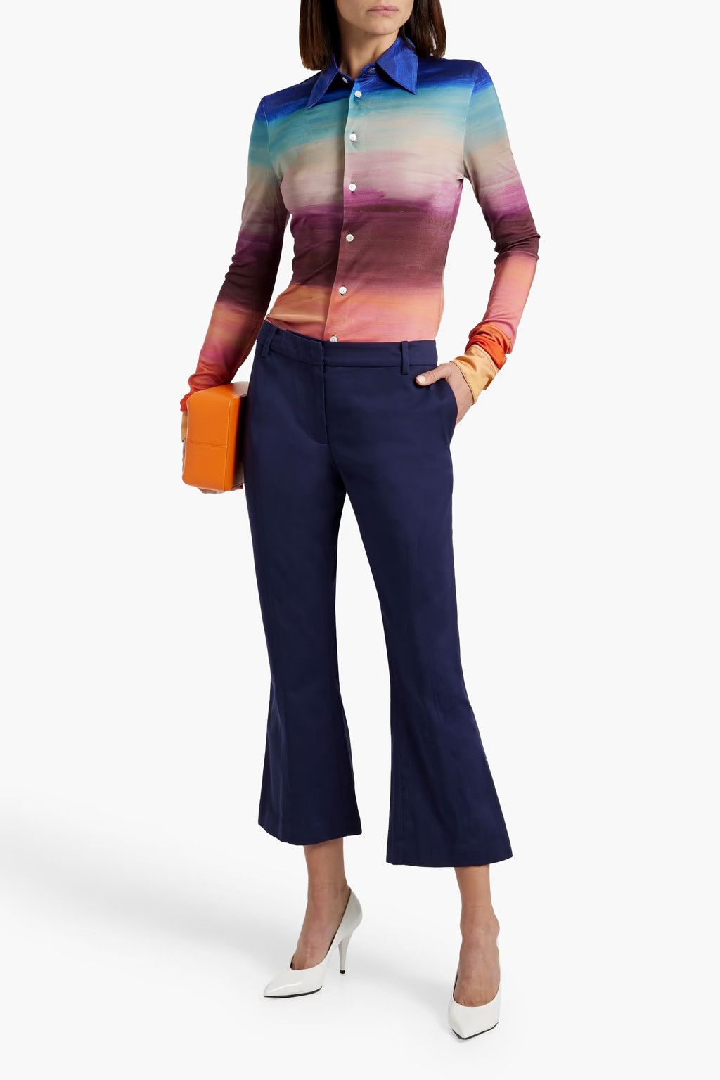 Marni o1y1125 Casual Pant in Blue Size 27" / US 4 / IT 40 - 2 Thumbnail