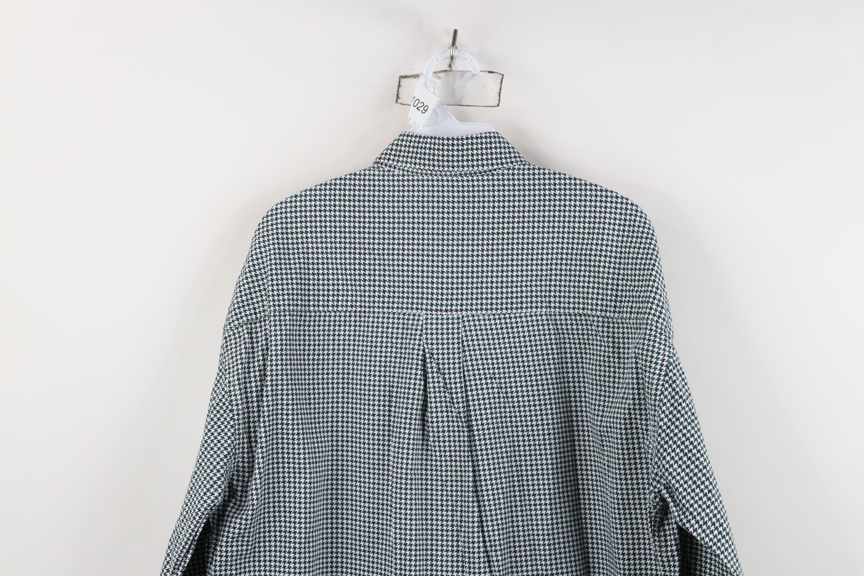 Vintage Vintage 90s Streetwear Houndstooth Collared Button Shirt Size US L / EU 52-54 / 3 - 9 Thumbnail