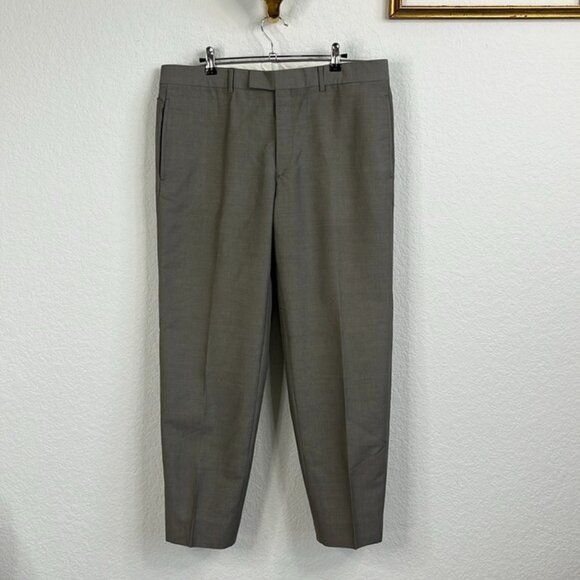 Hermes HERMES Cotton Wool Flat Front Seamed Trousers Pants Sz 44 Size US 36 / EU 52 - 1 Thumbnail